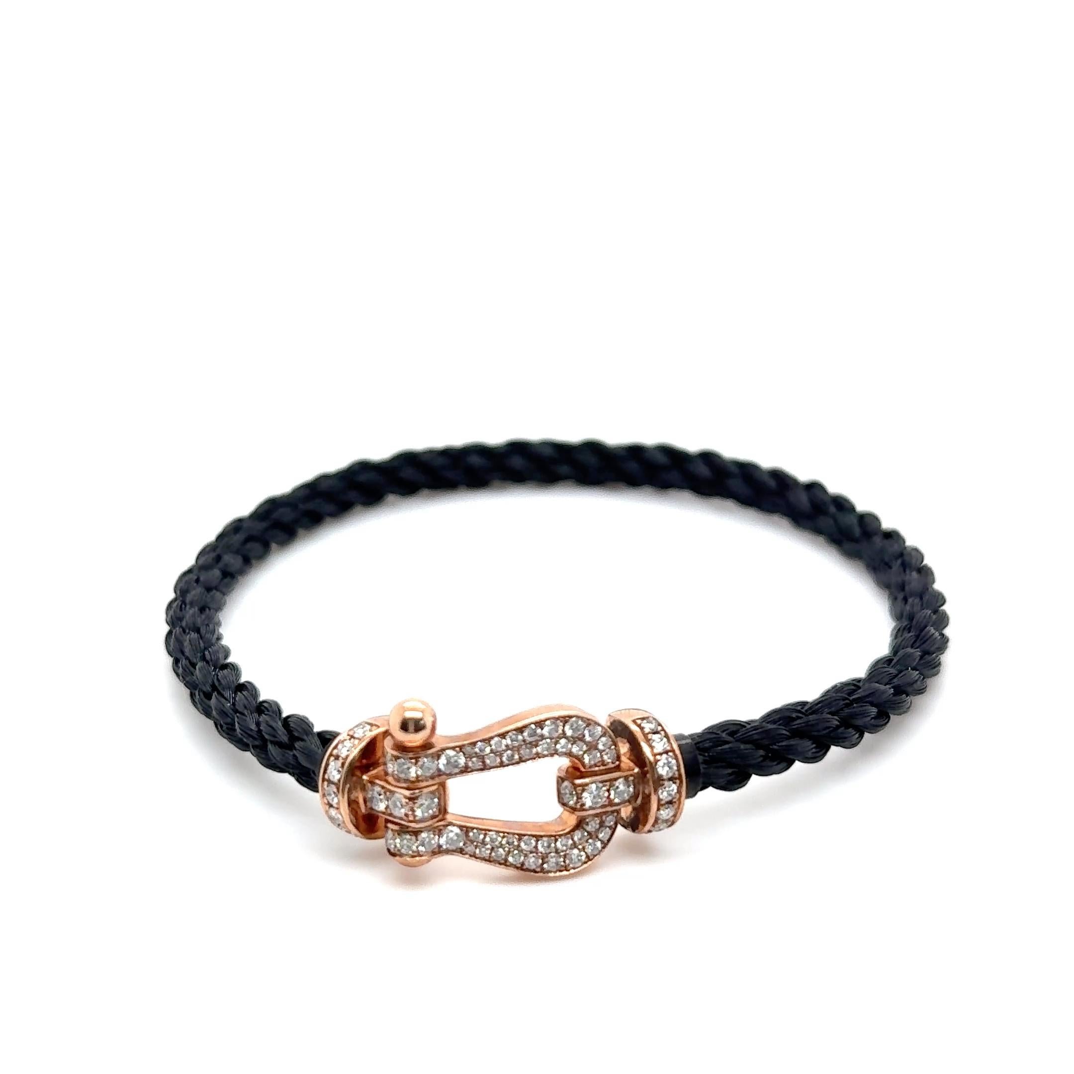 Bracelet Force 10 avec diamants en or rouge 18 carats par Fred Paris en vente 5