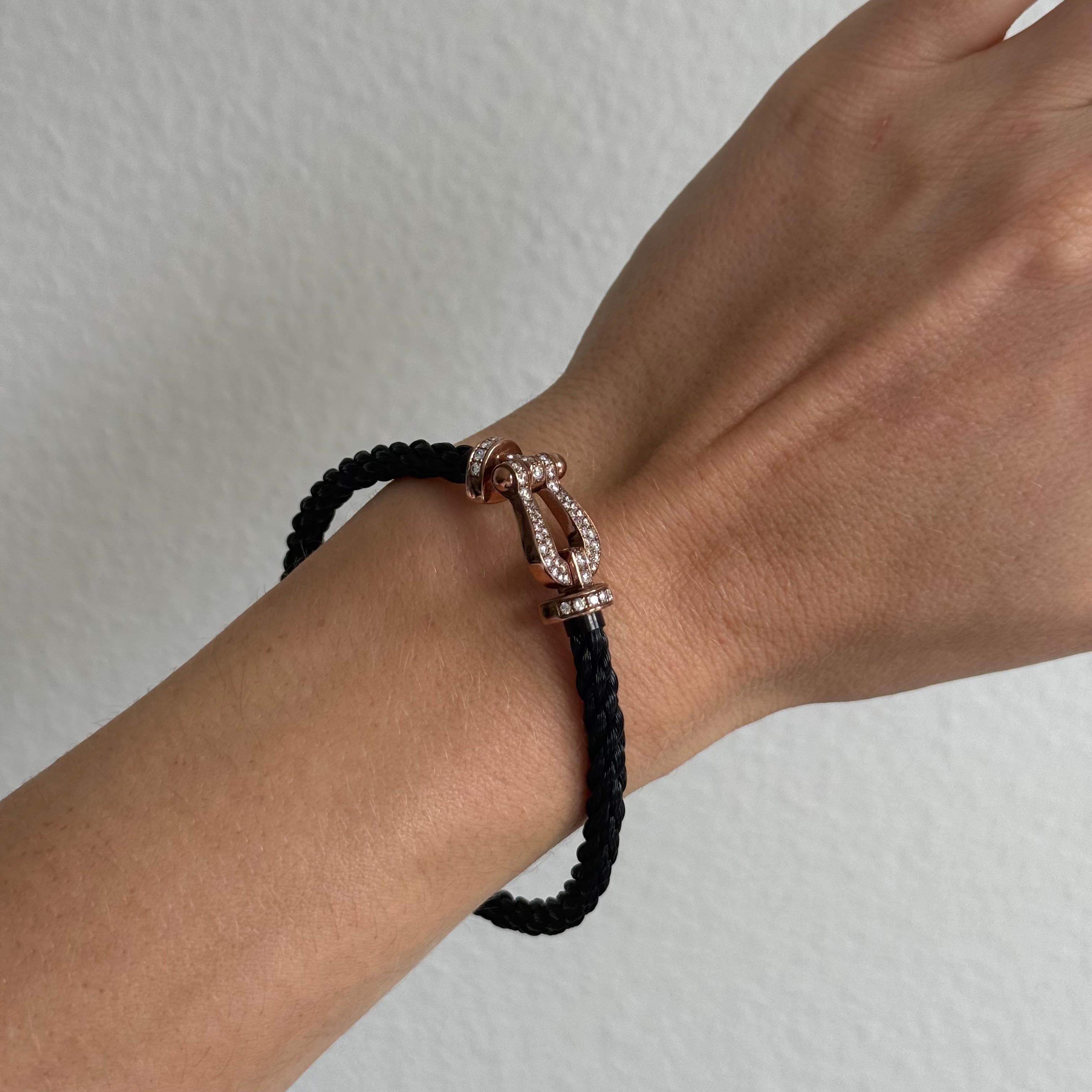 Bracelet Force 10 avec diamants en or rouge 18 carats par Fred Paris en vente 7