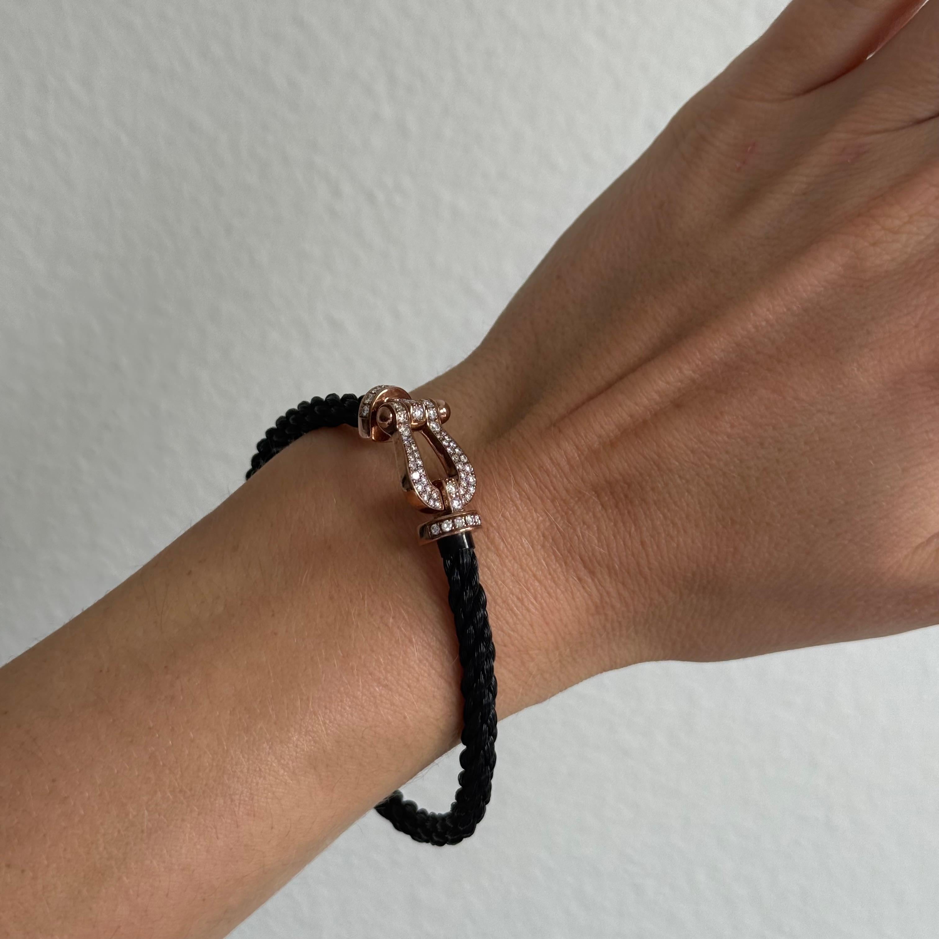 Moderne Bracelet Force 10 avec diamants en or rouge 18 carats par Fred Paris en vente