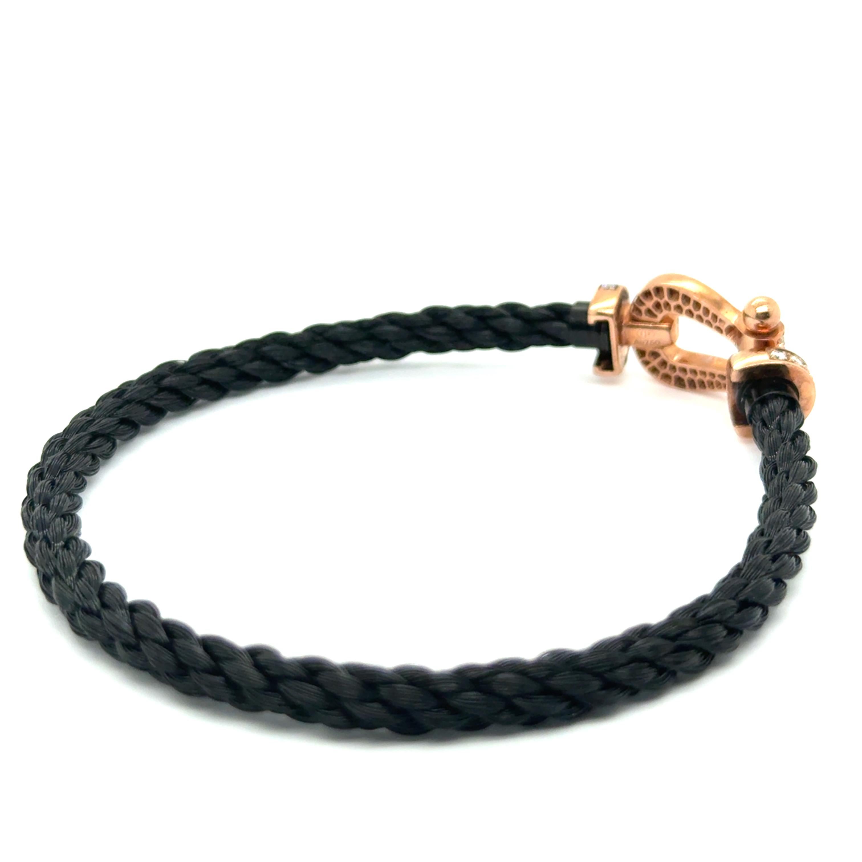 Bracelet Force 10 avec diamants en or rouge 18 carats par Fred Paris Unisexe en vente
