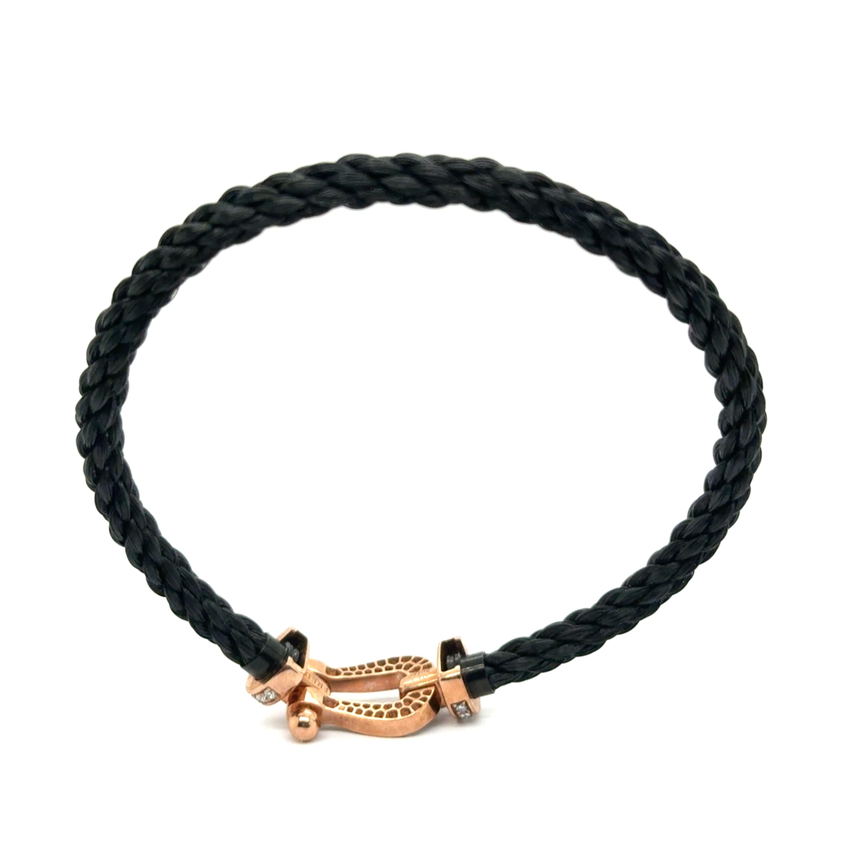 Bracelet Force 10 avec diamants en or rouge 18 carats par Fred Paris en vente 2