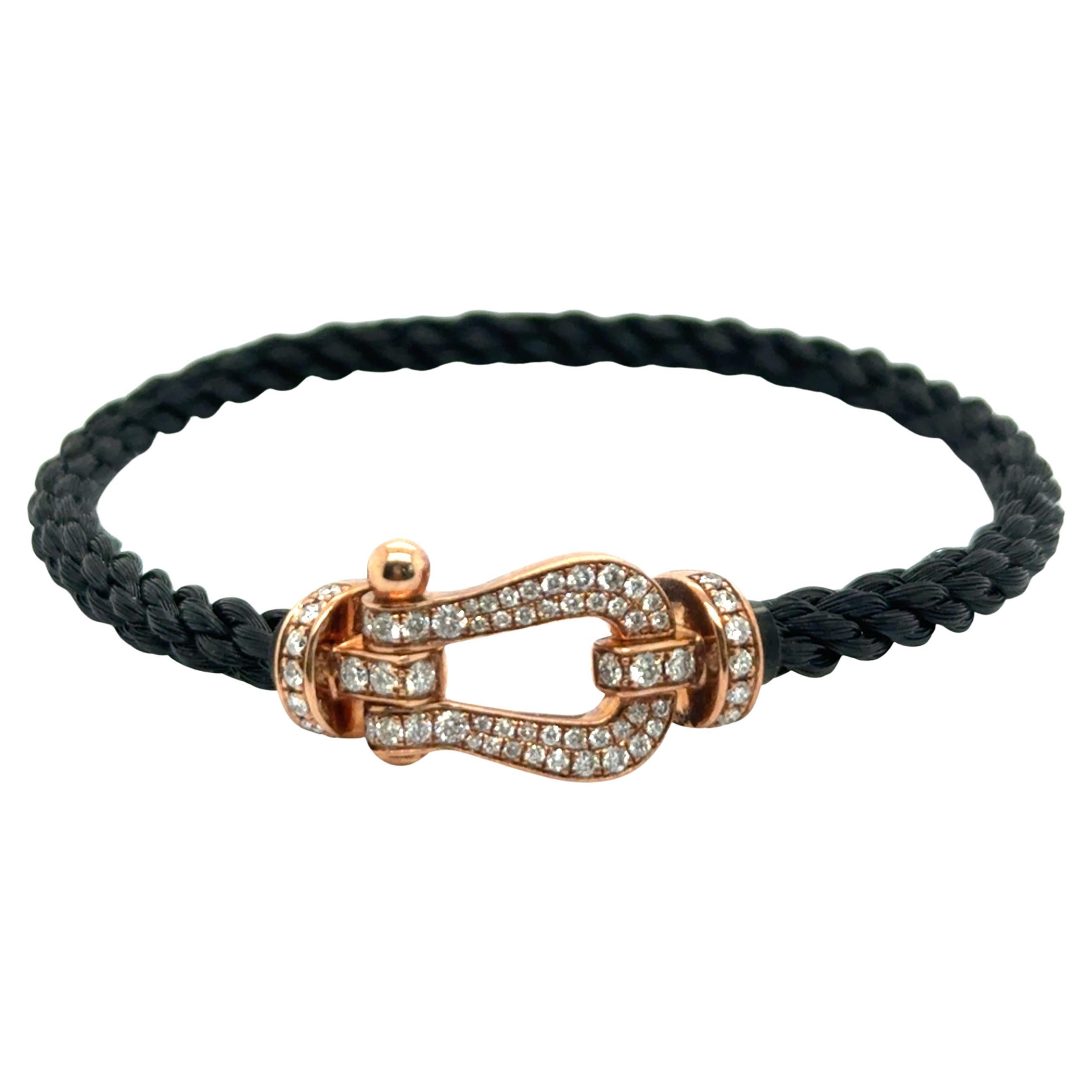 Bracelet Force 10 avec diamants en or rouge 18 carats par Fred Paris