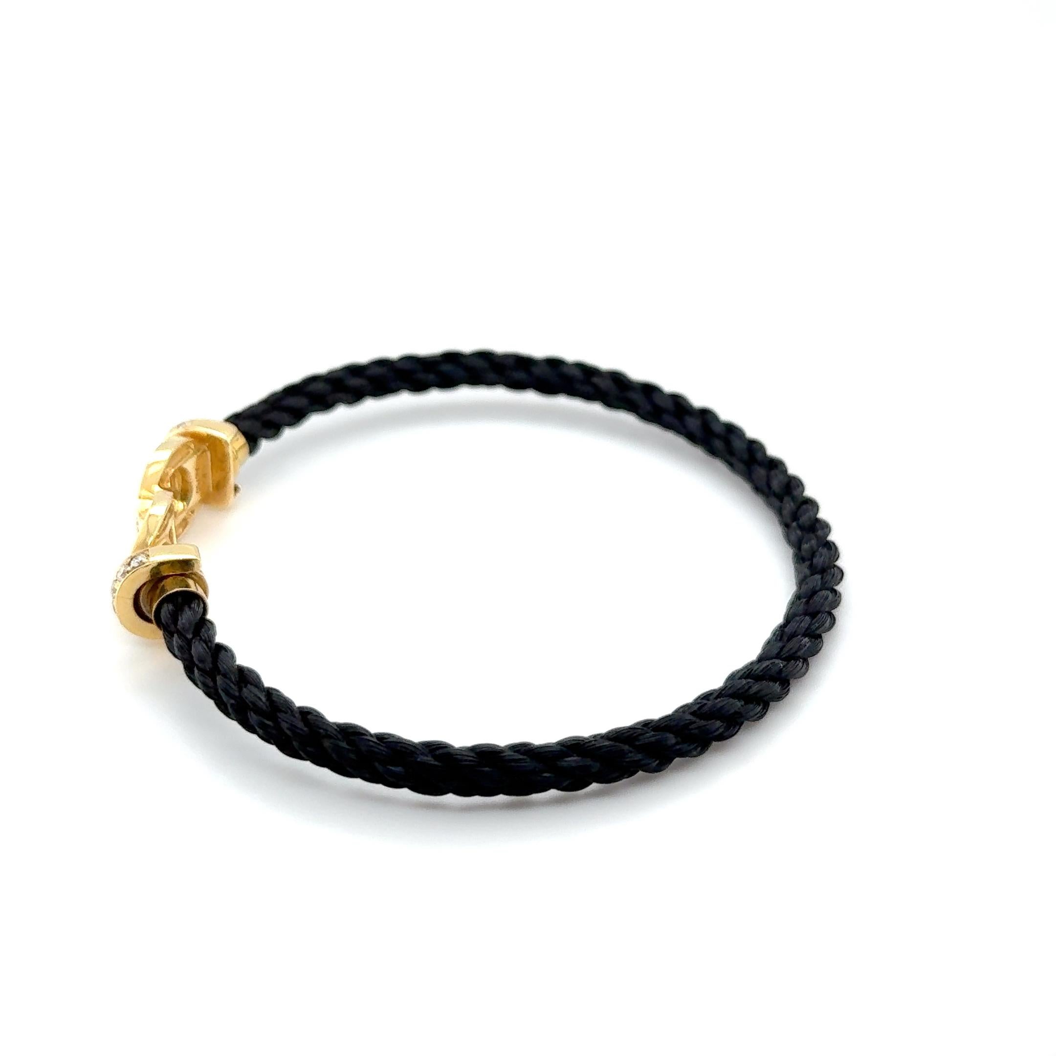 Bracelet Force 10 avec diamants en or jaune 18 carats par Fred Paris en vente 4