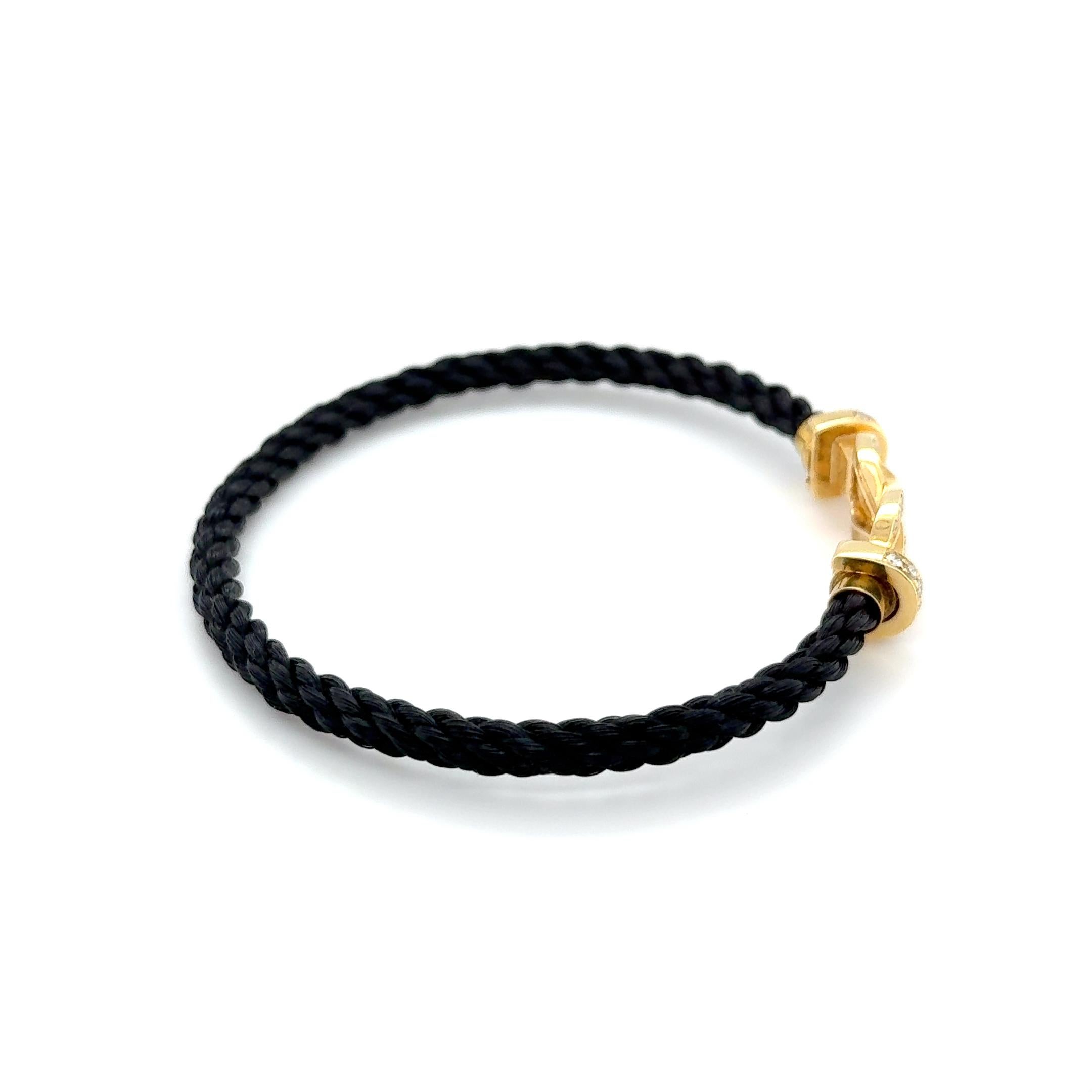 Bracelet Force 10 avec diamants en or jaune 18 carats par Fred Paris en vente 5