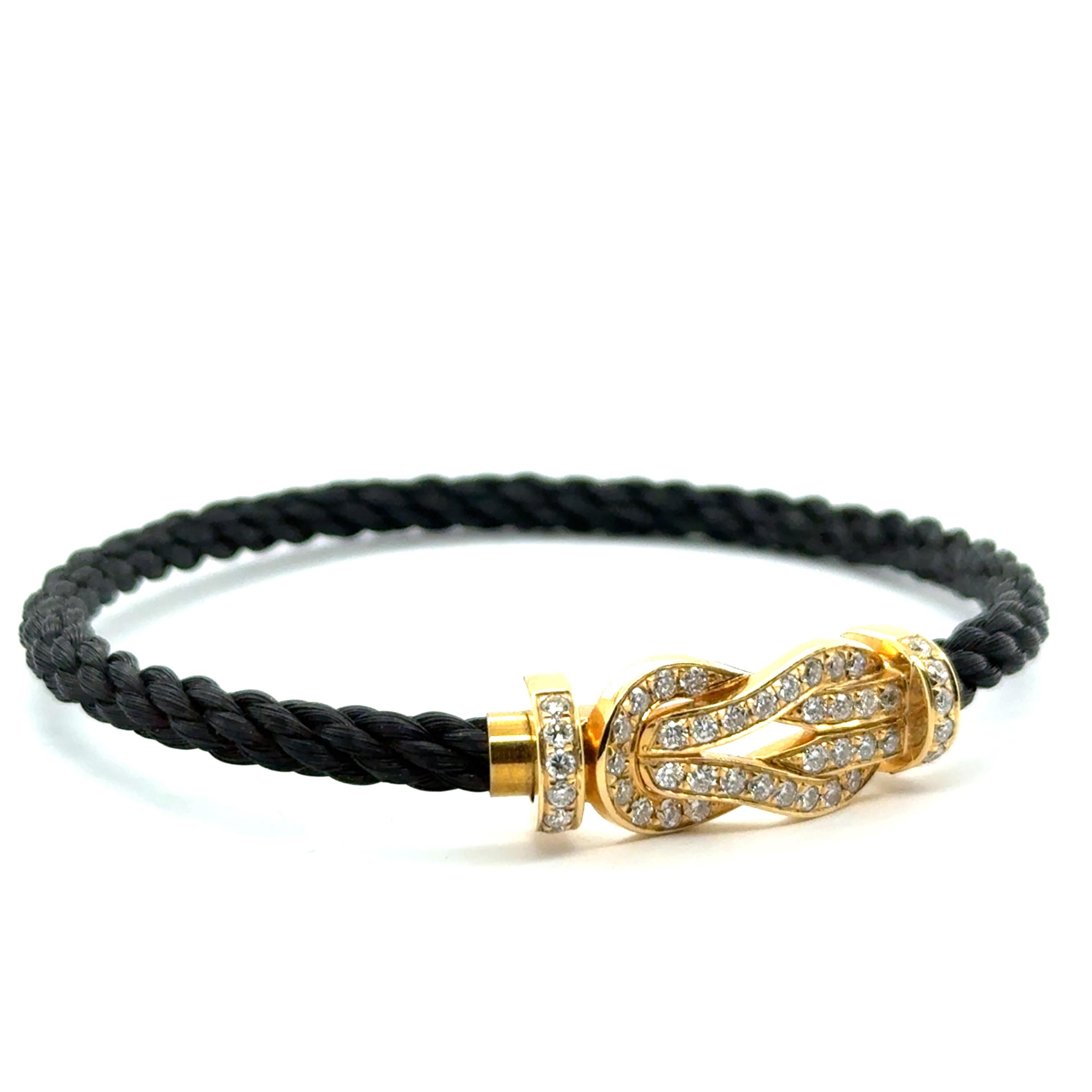 Bracelet Force 10 avec diamants en or jaune 18 carats par Fred Paris Unisexe en vente