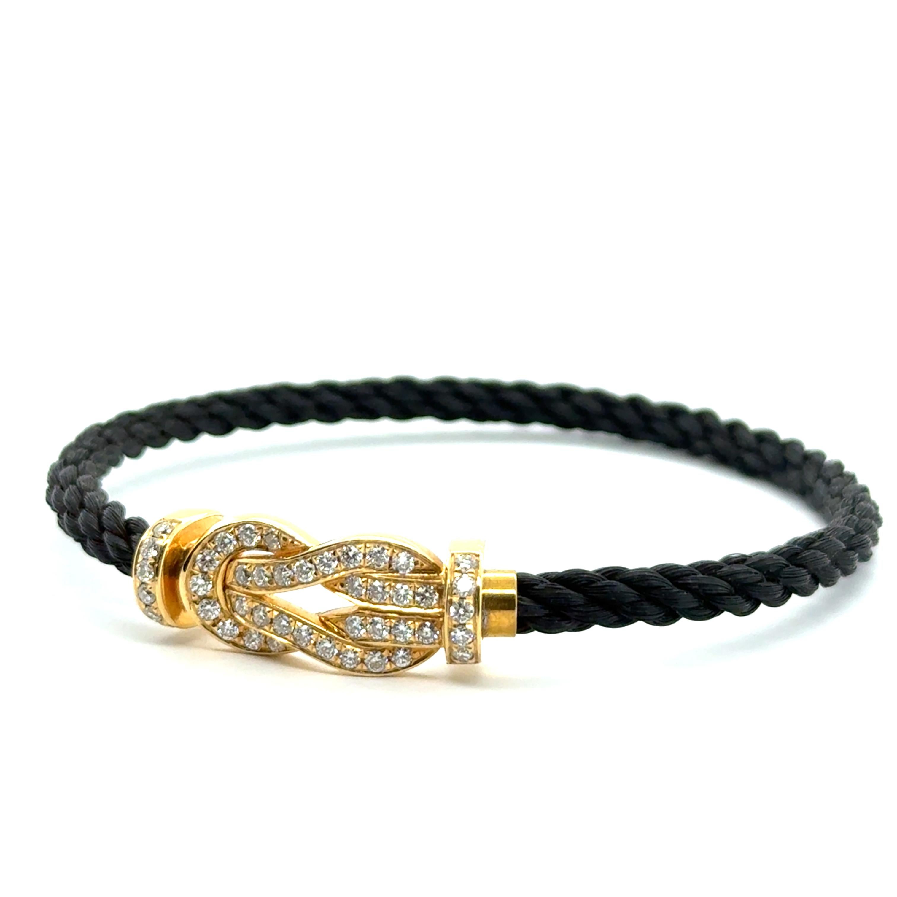 Bracelet Force 10 avec diamants en or jaune 18 carats par Fred Paris en vente 1