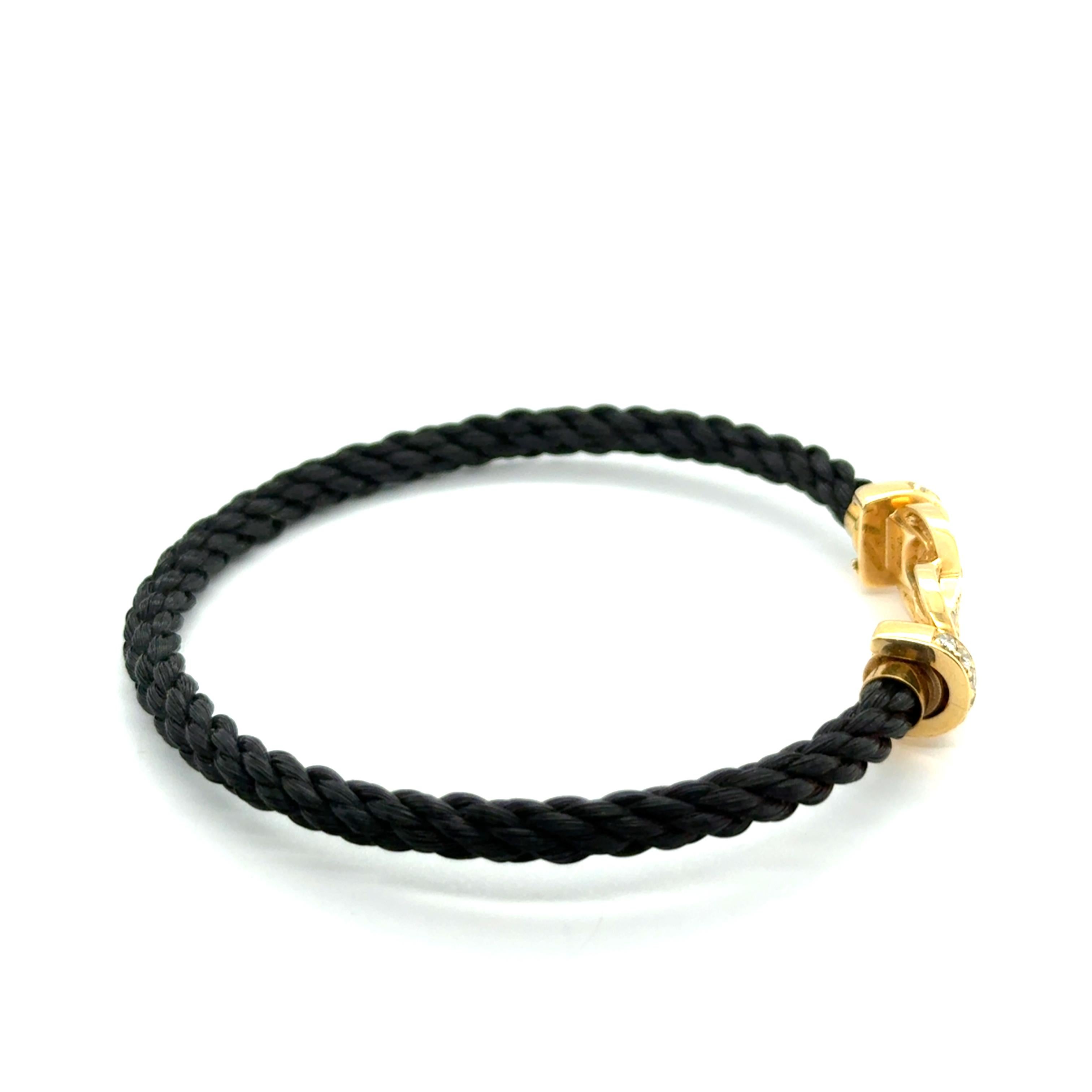 Bracelet Force 10 avec diamants en or jaune 18 carats par Fred Paris en vente 2