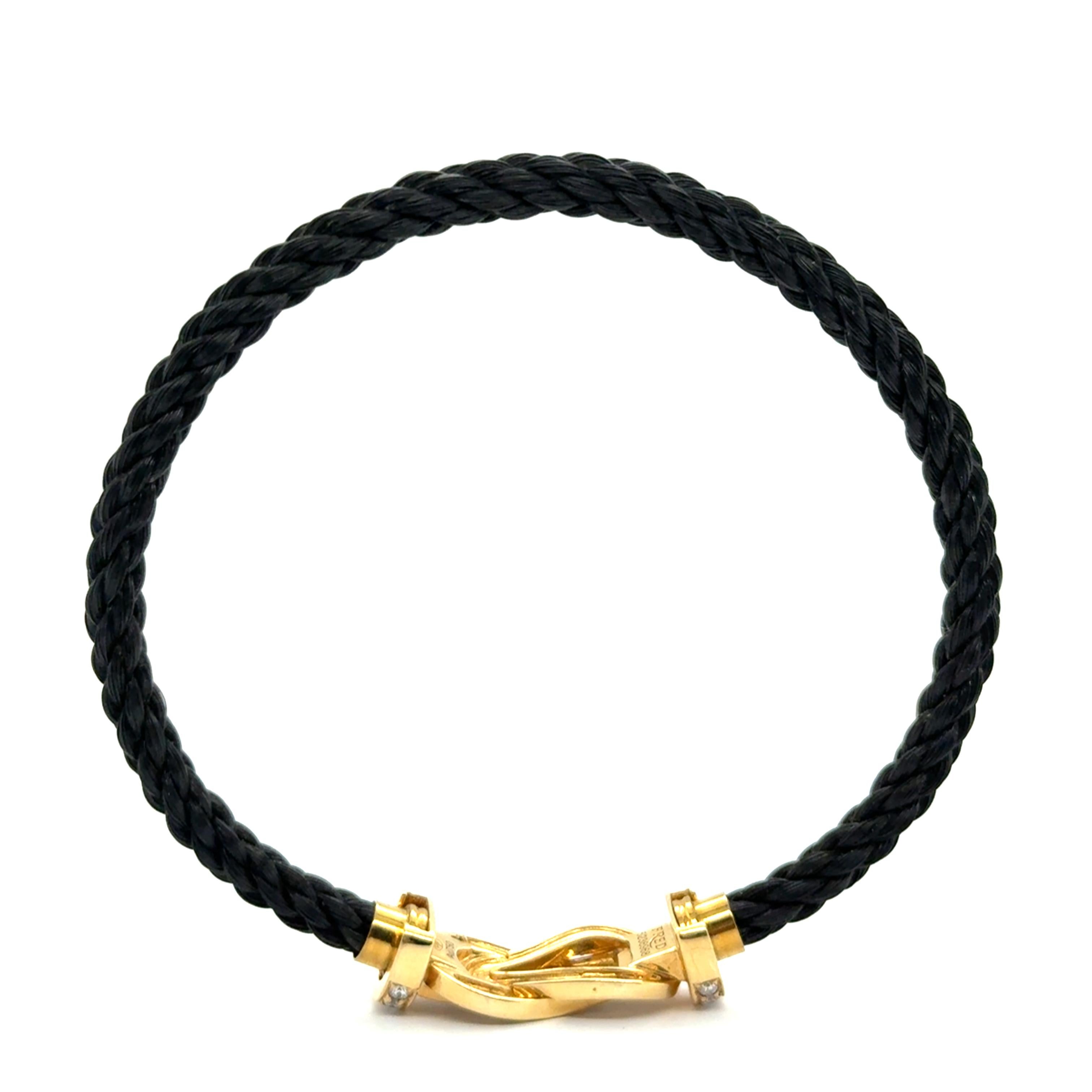 Bracelet Force 10 avec diamants en or jaune 18 carats par Fred Paris en vente 3
