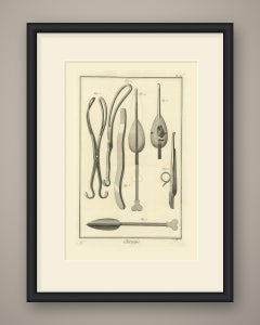 Forceps and Concealed Blade Instruments, Diderot Chirurgie Plate XV, circa 1772