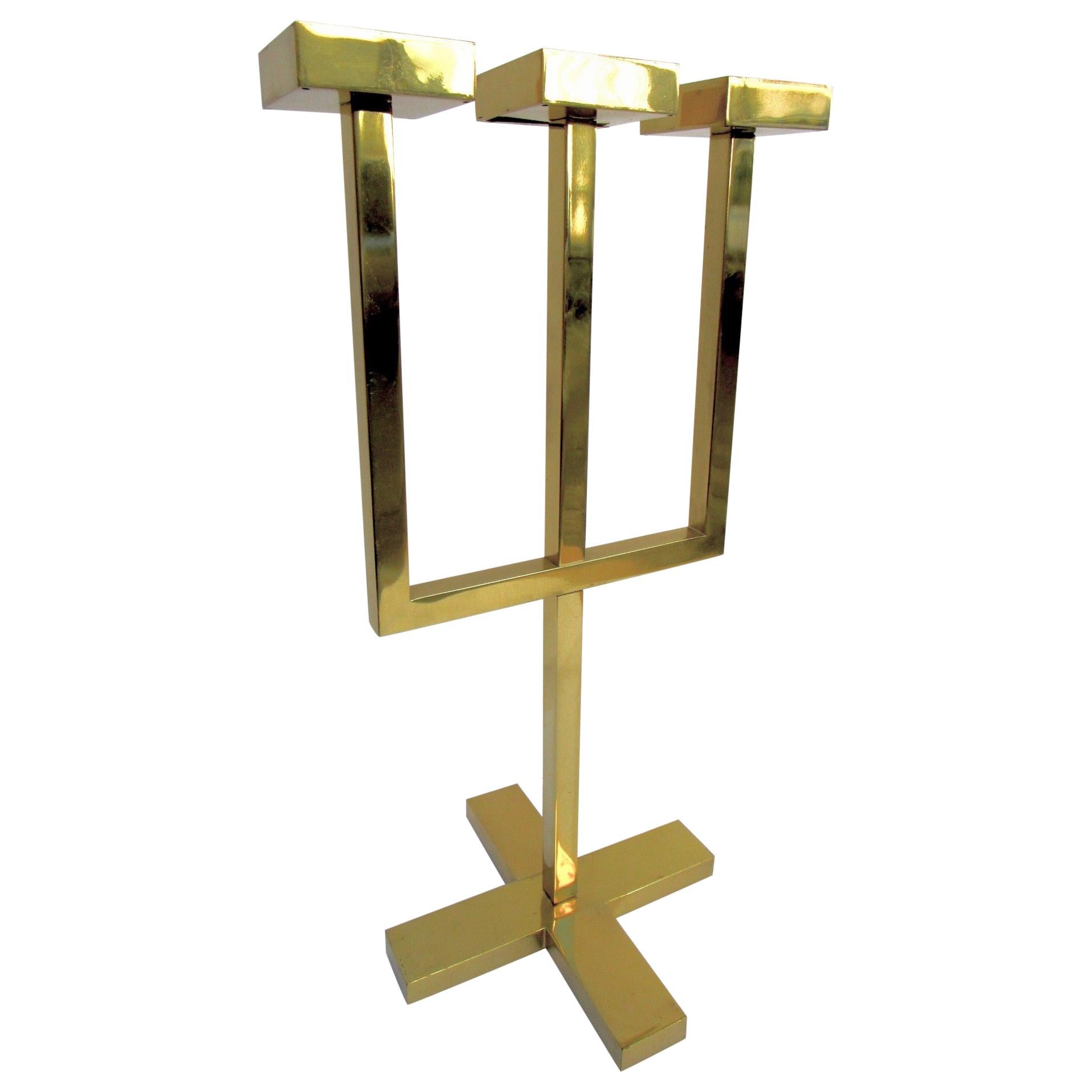 Forch Candleholder in Brass by Nicola Falcone Made in Italy For Sale