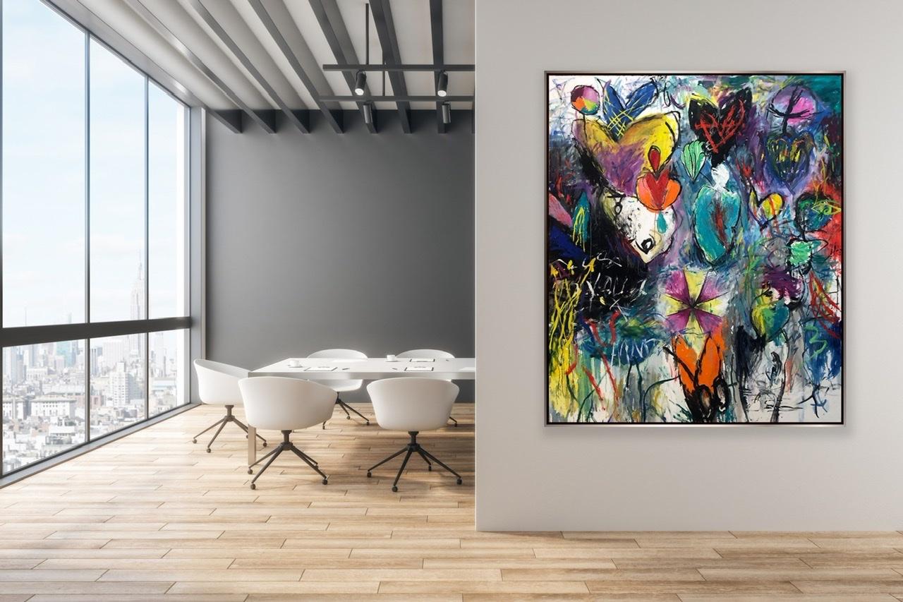 Ella sabe - Abstract Painting Negro de Ford Crull