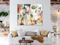 "Euridice" - Pintura neoexpresionista de gran colorido