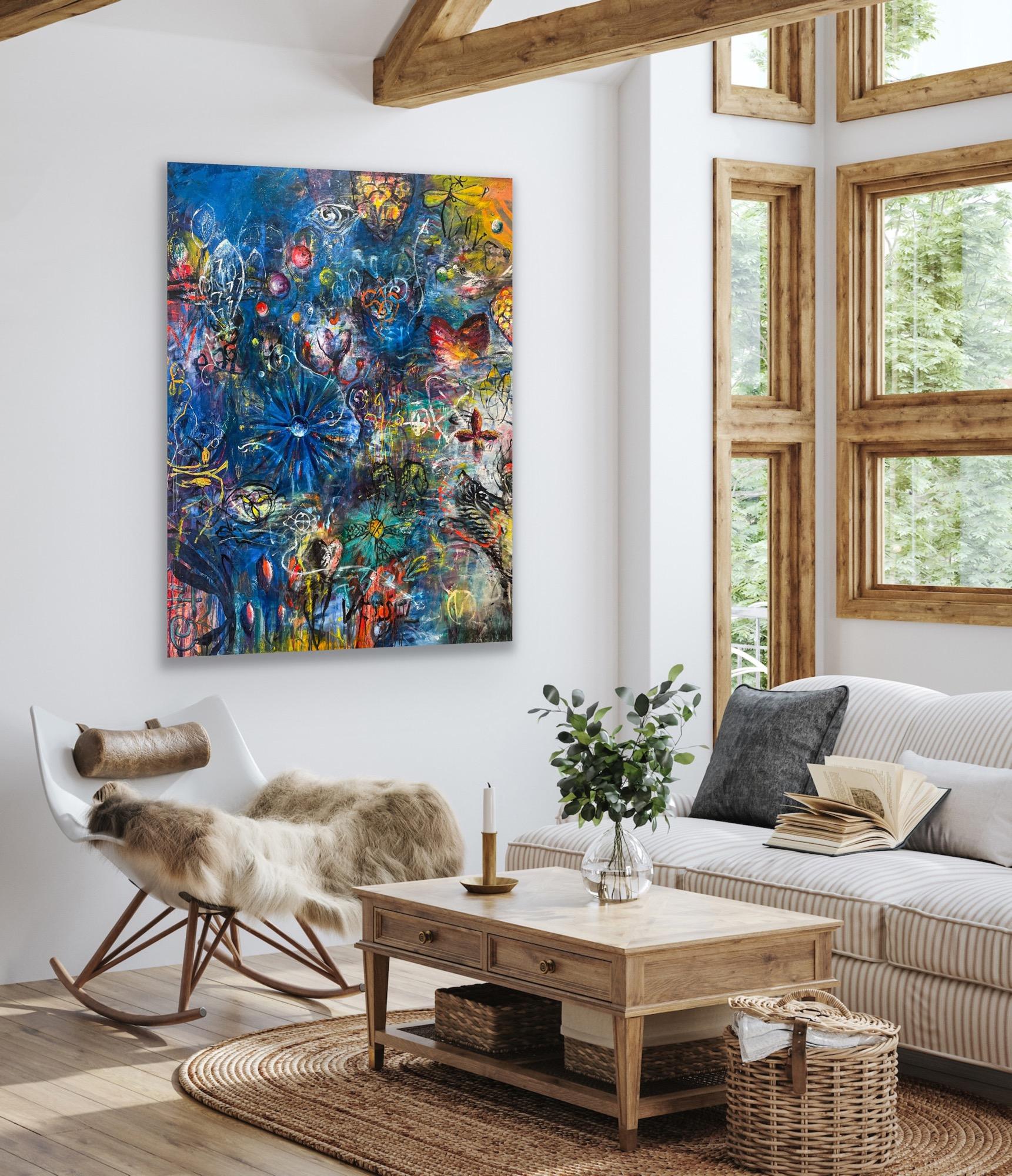 El amor es azul - Painting Neoexpresionista de Ford Crull