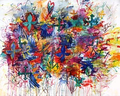 Oil Crayon Abstract Paintings