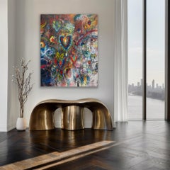 „Mein Geheimnis“ – farbenfrohes neoexpressionistisches Gemälde