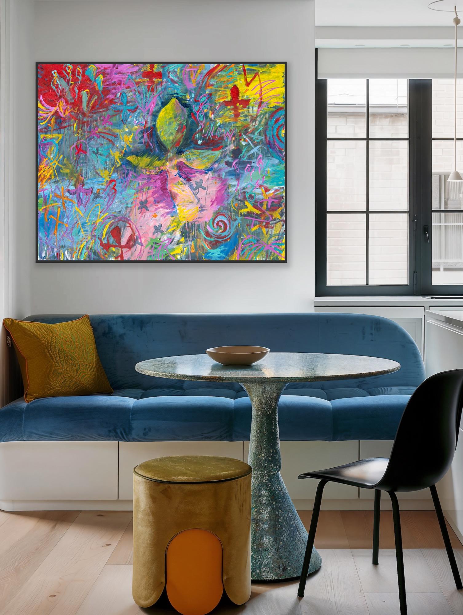 Nueva estrella - Abstract Painting Gris de Ford Crull