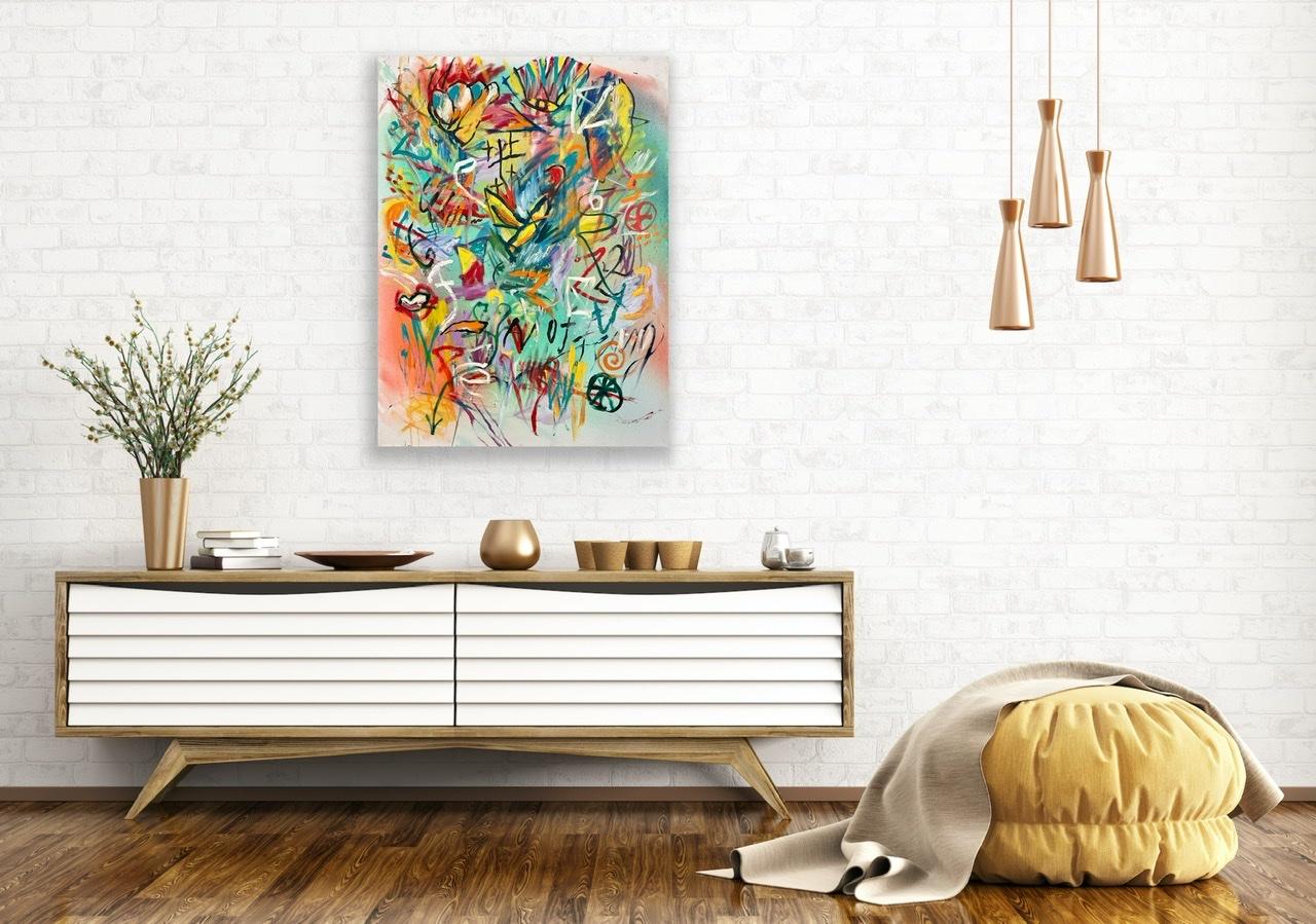 Phuket Series #8 - Beige Abstract Painting by Ford Crull