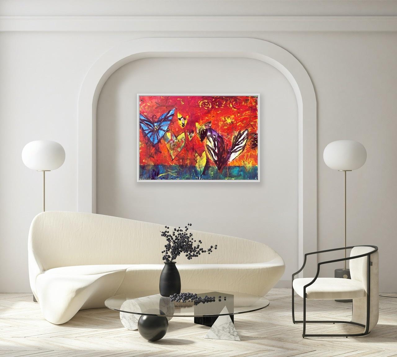 Astrazione neo-espressionista colorata.