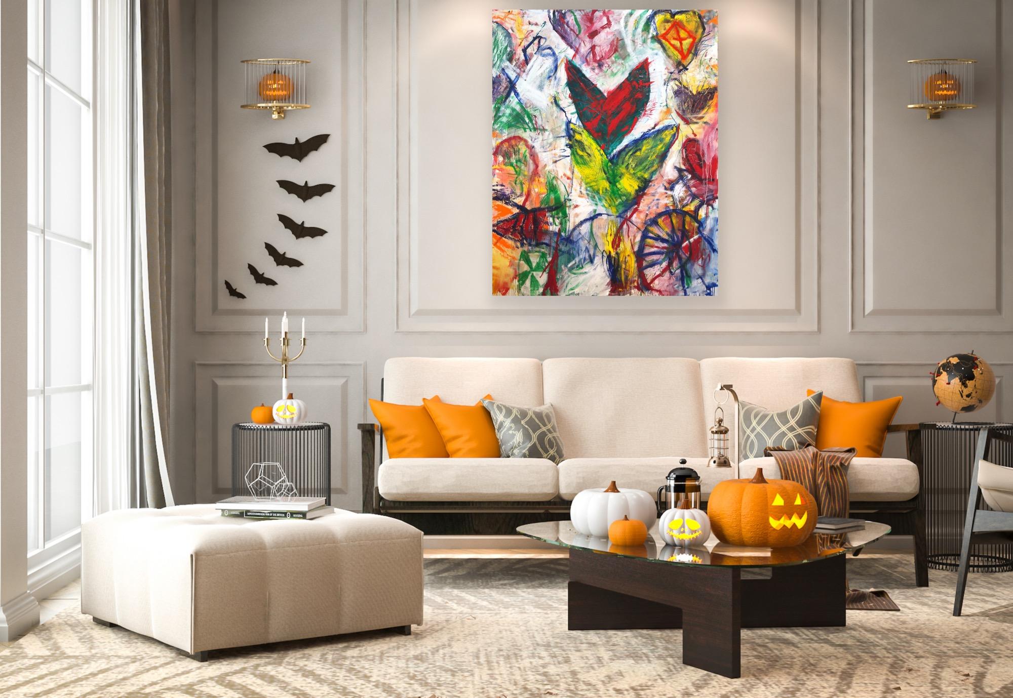 Victoria alada - Abstract Painting Beige de Ford Crull
