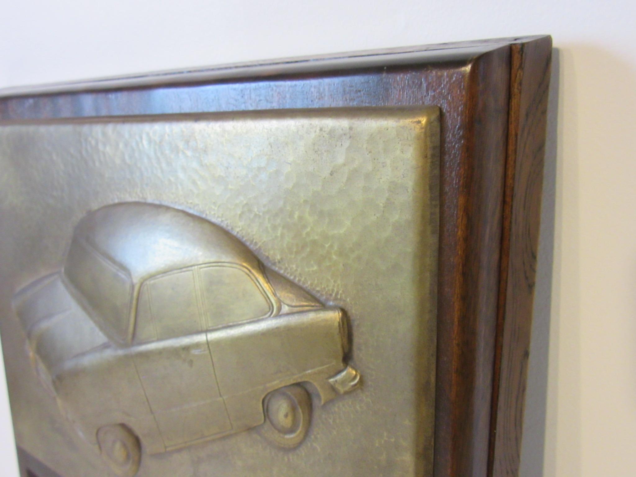 Metal European Ford Factory German Automotive Taunus Vintage Car Plaque Sculpture  For Sale