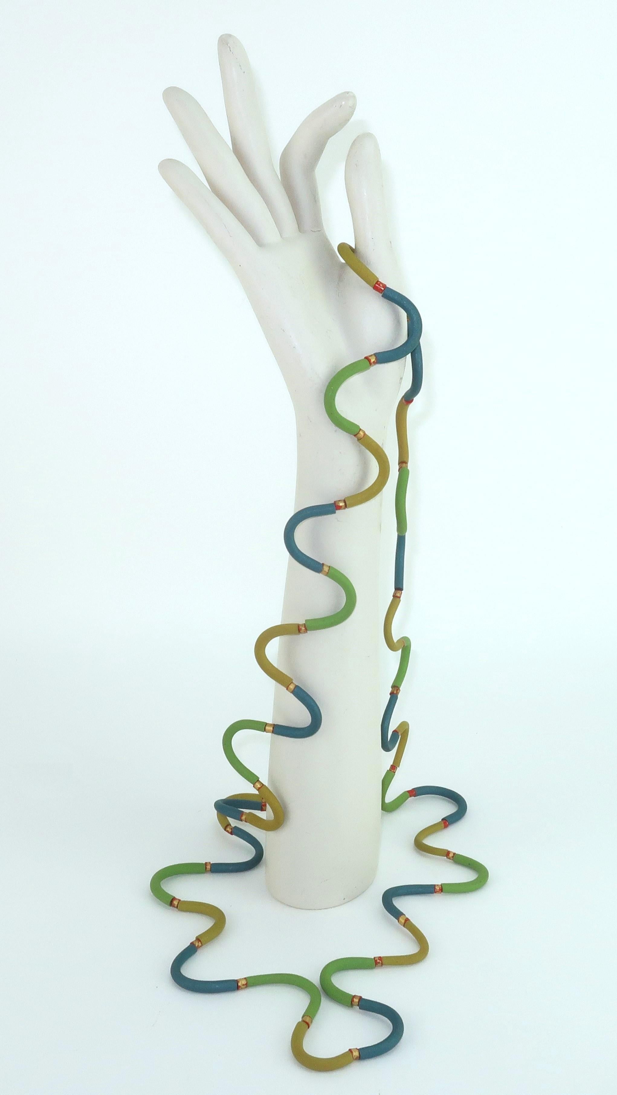 Ford & Forlano Sculptural Squiggle Bead Necklace, 1980's For Sale 6
