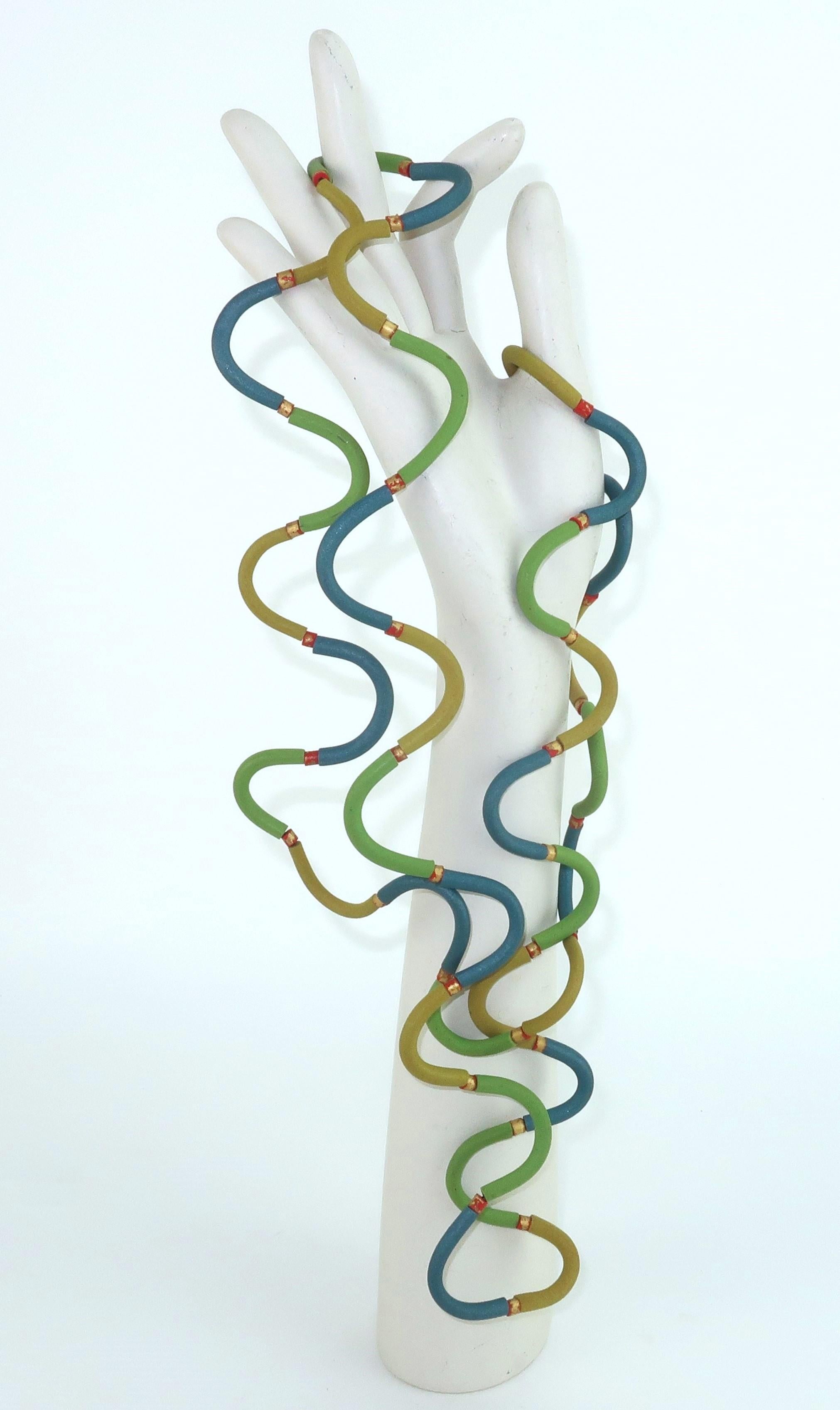 Ford & Forlano Skulpturale Schnörkelperlenkette mit Perlenhalskette, 1980er Jahre im Angebot 7