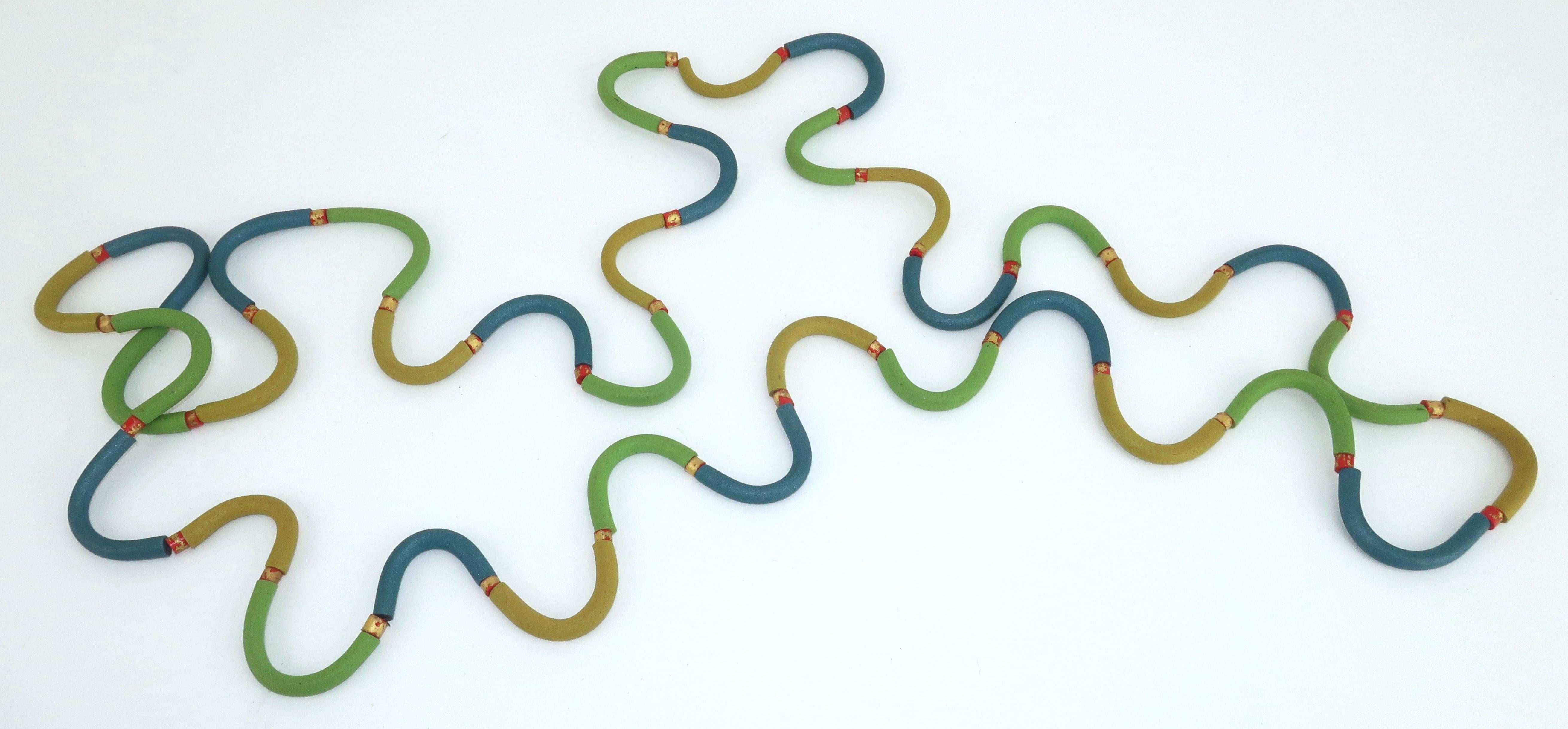 Ford & Forlano Sculptural Squiggle Bead Necklace, 1980's For Sale 1