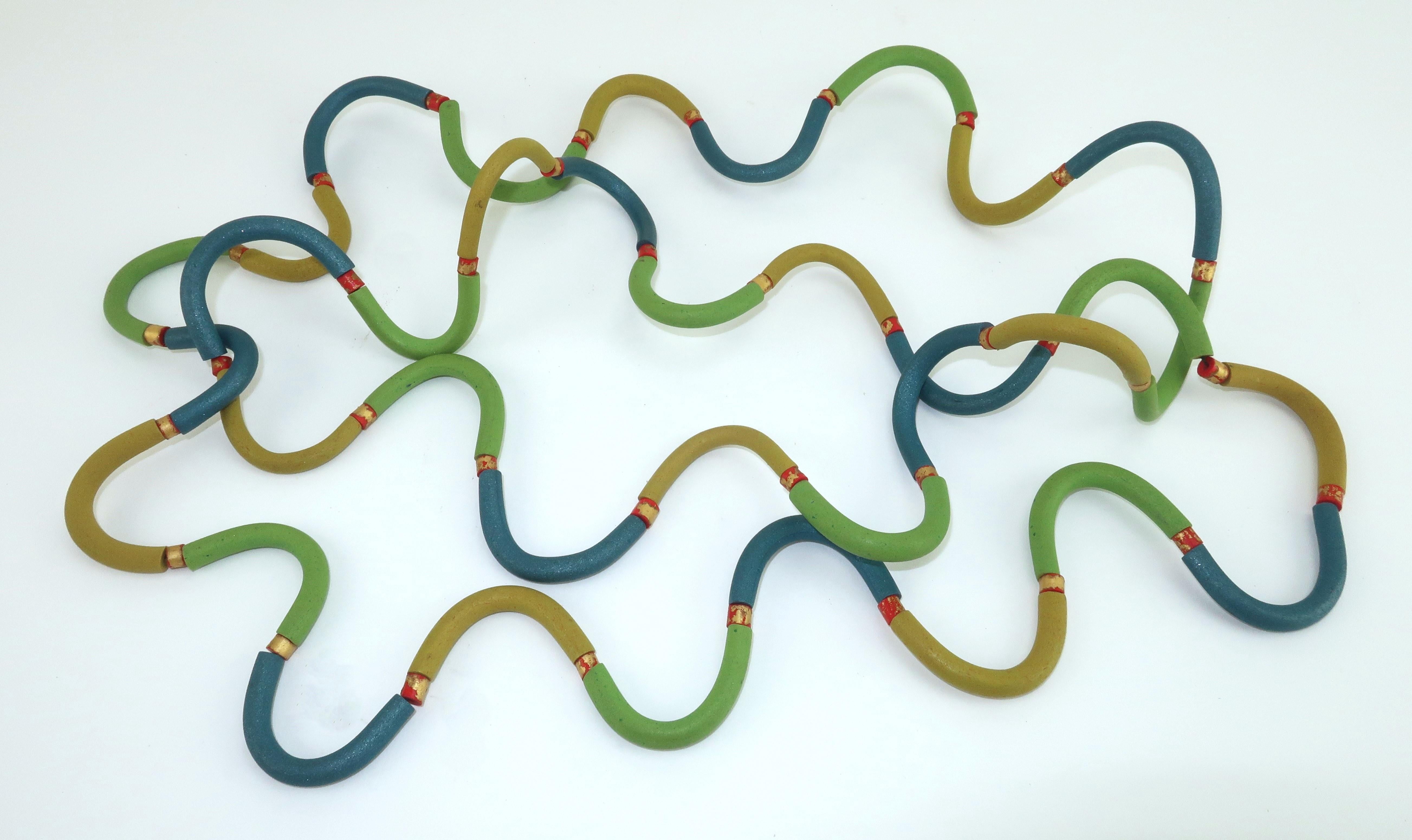 Ford & Forlano Sculptural Squiggle Bead Necklace, 1980's 2