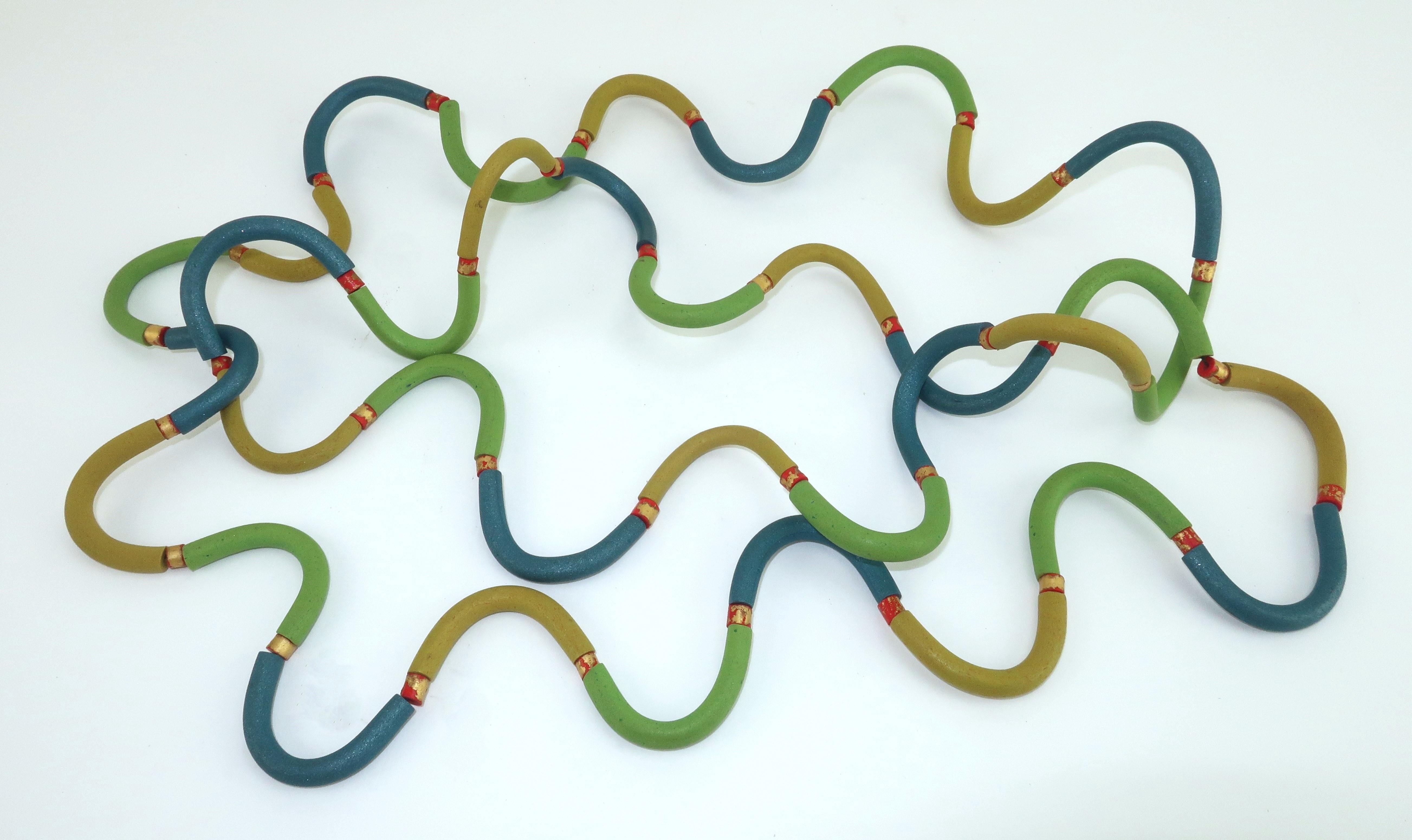 Ford & Forlano Sculptural Squiggle Bead Necklace, 1980's For Sale 2