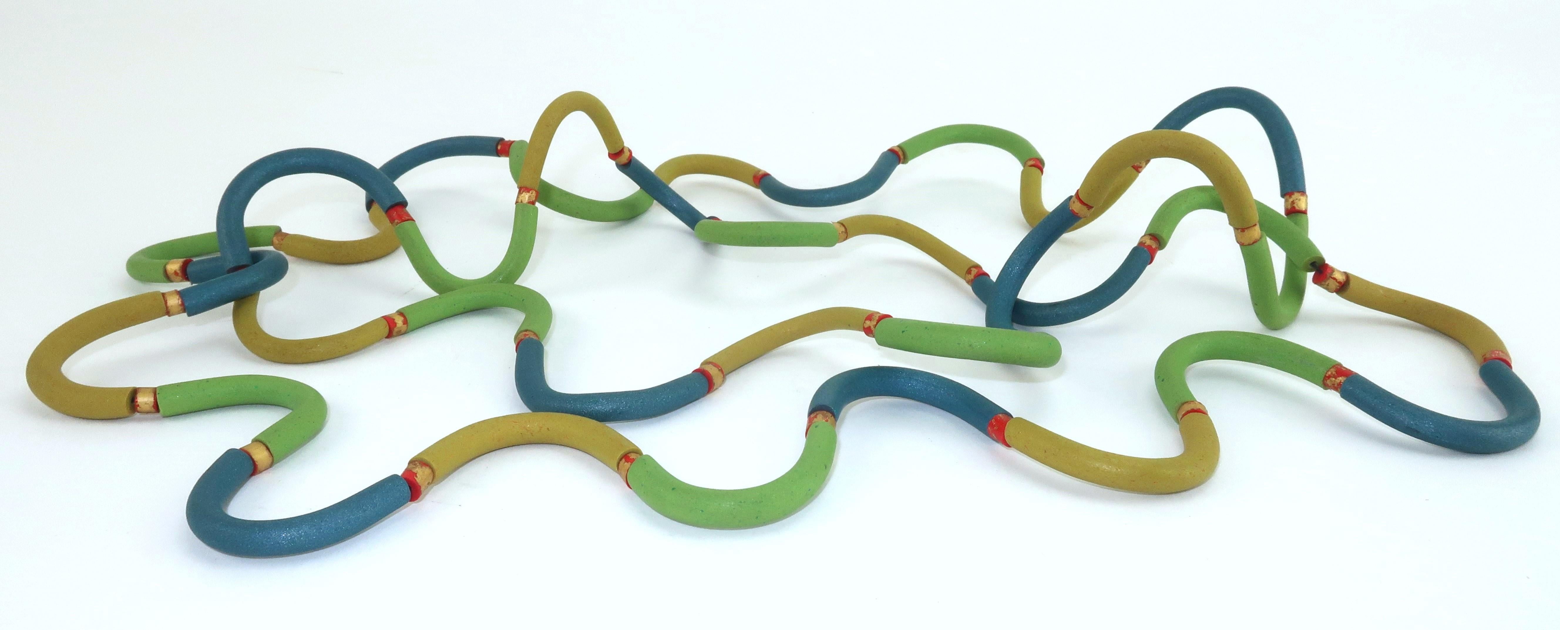 Ford & Forlano Sculptural Squiggle Bead Necklace, 1980's For Sale 3