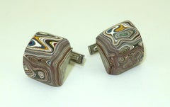 FORDITE ‘Detroit Agate’ Cufflinks, 1970's