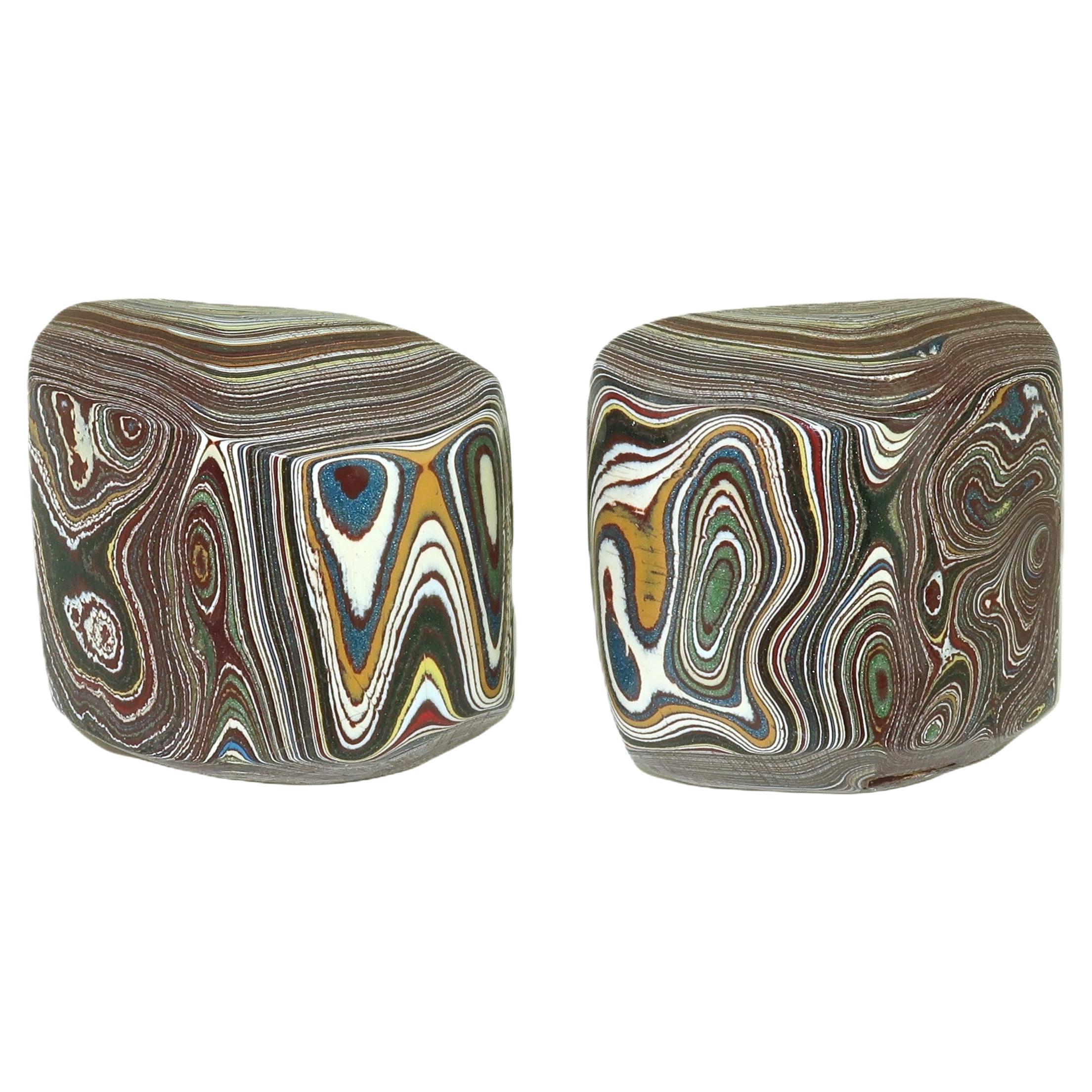 FORDITE ‘Detroit Agate’ Cufflinks, 1970's