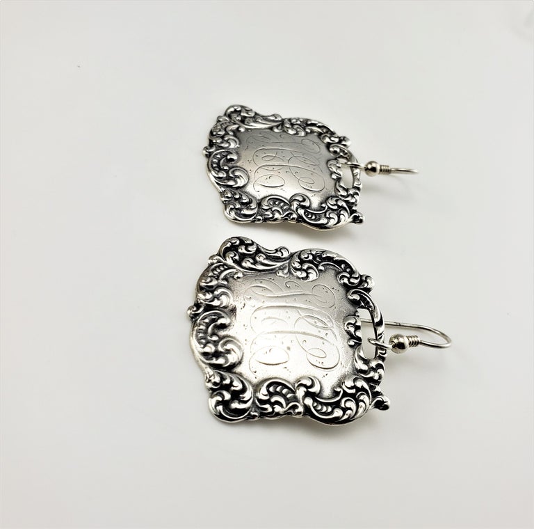 Foree Sterling Silver Luggage Tag Earrings at 1stDibs foree sterling