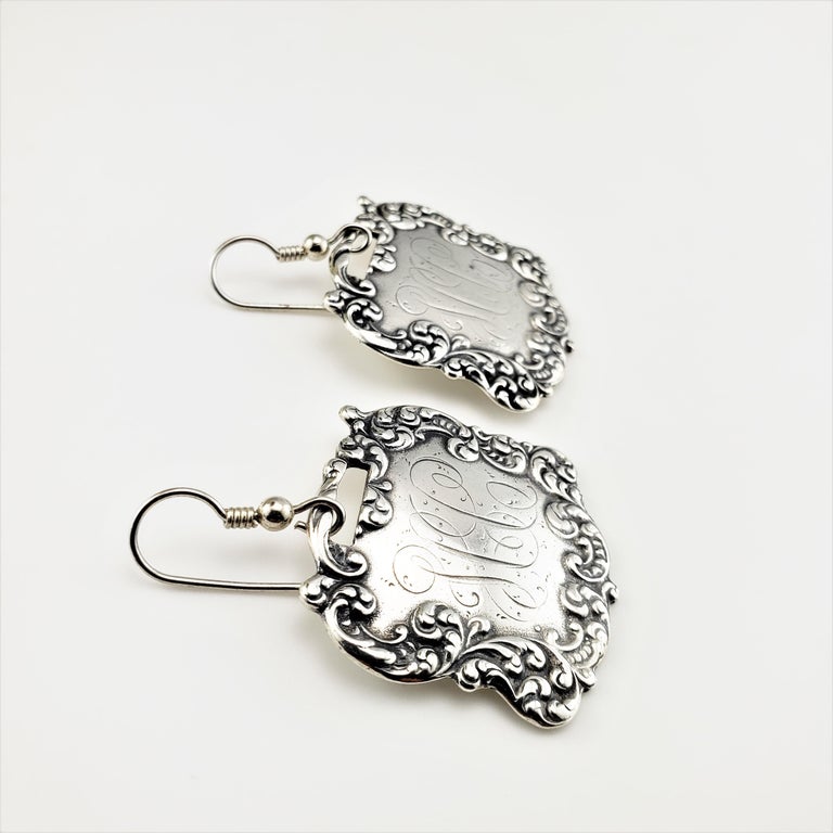 Foree Sterling Silver Luggage Tag Earrings at 1stDibs foree sterling