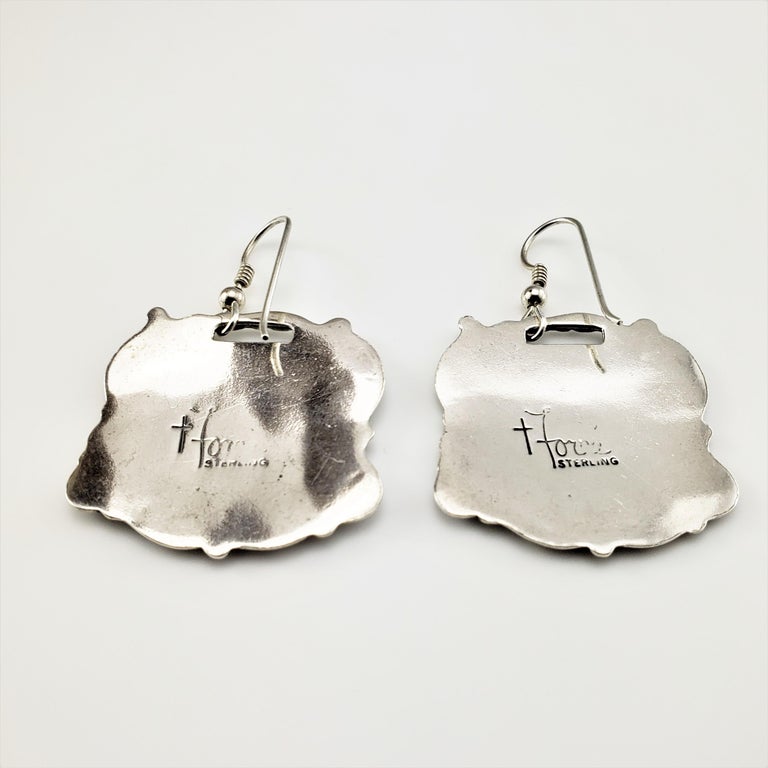 Foree Sterling Silver Luggage Tag Earrings at 1stDibs foree sterling