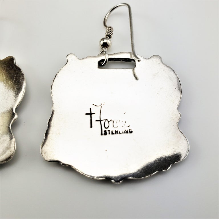 Foree Sterling Silver Luggage Tag Earrings at 1stDibs foree sterling