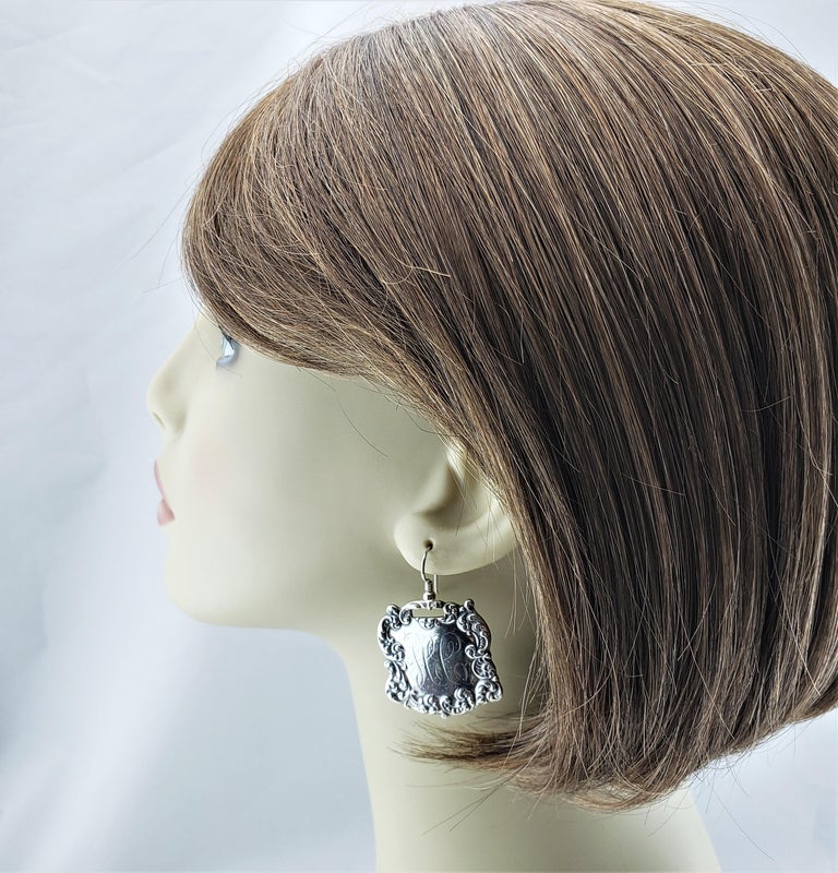 Foree Sterling Silver Luggage Tag Earrings at 1stDibs foree sterling