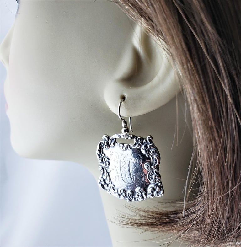 Foree Sterling Silver Luggage Tag Earrings at 1stDibs foree sterling