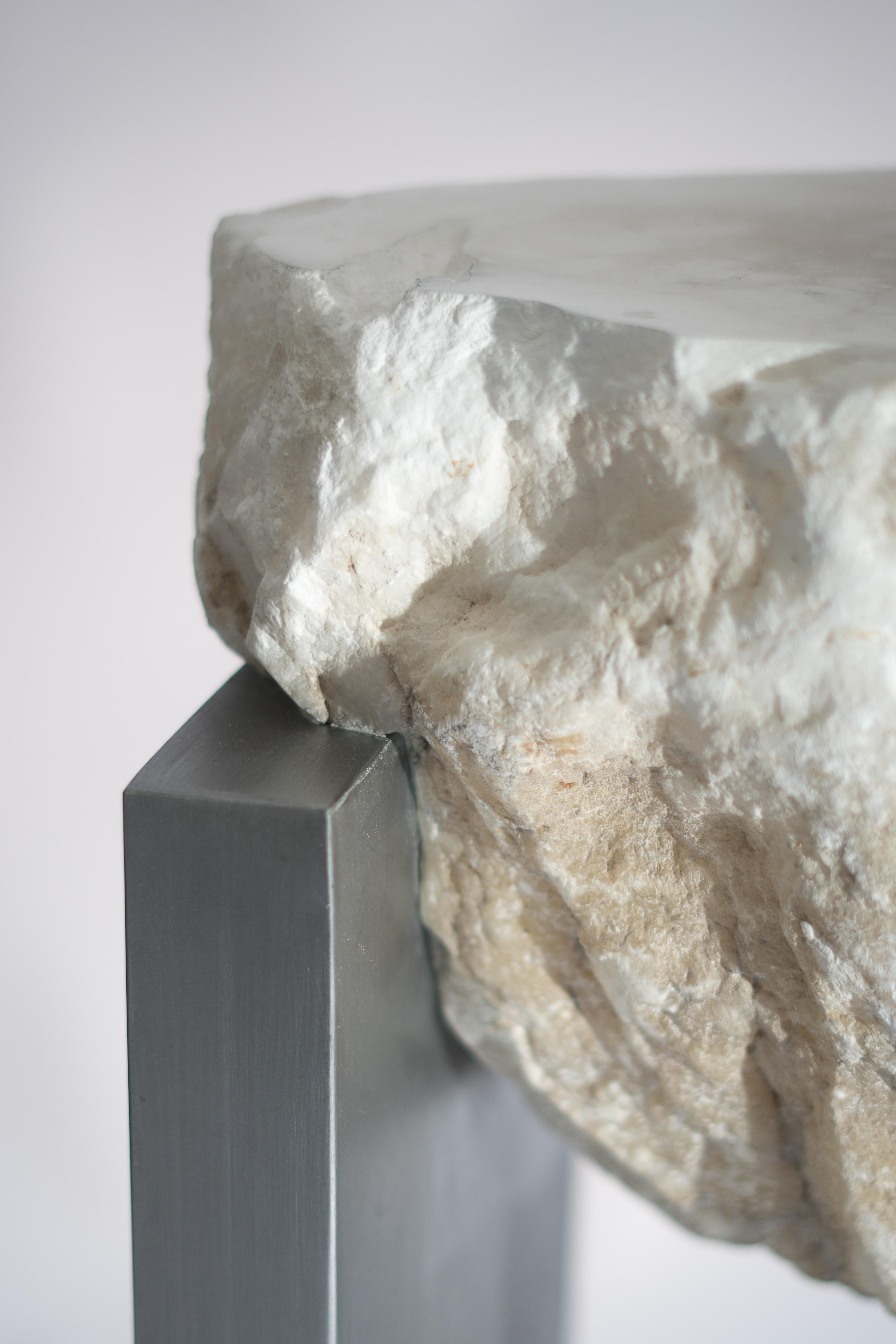 Steel Contemporary Design Stool, 'Foreign Bodies - Arrival Stool - by Collin Velkoff' For Sale