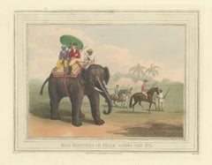 Foreign Field Sports: Hog Hunting In India Aquatint by Dubourg & Howitt, 1813