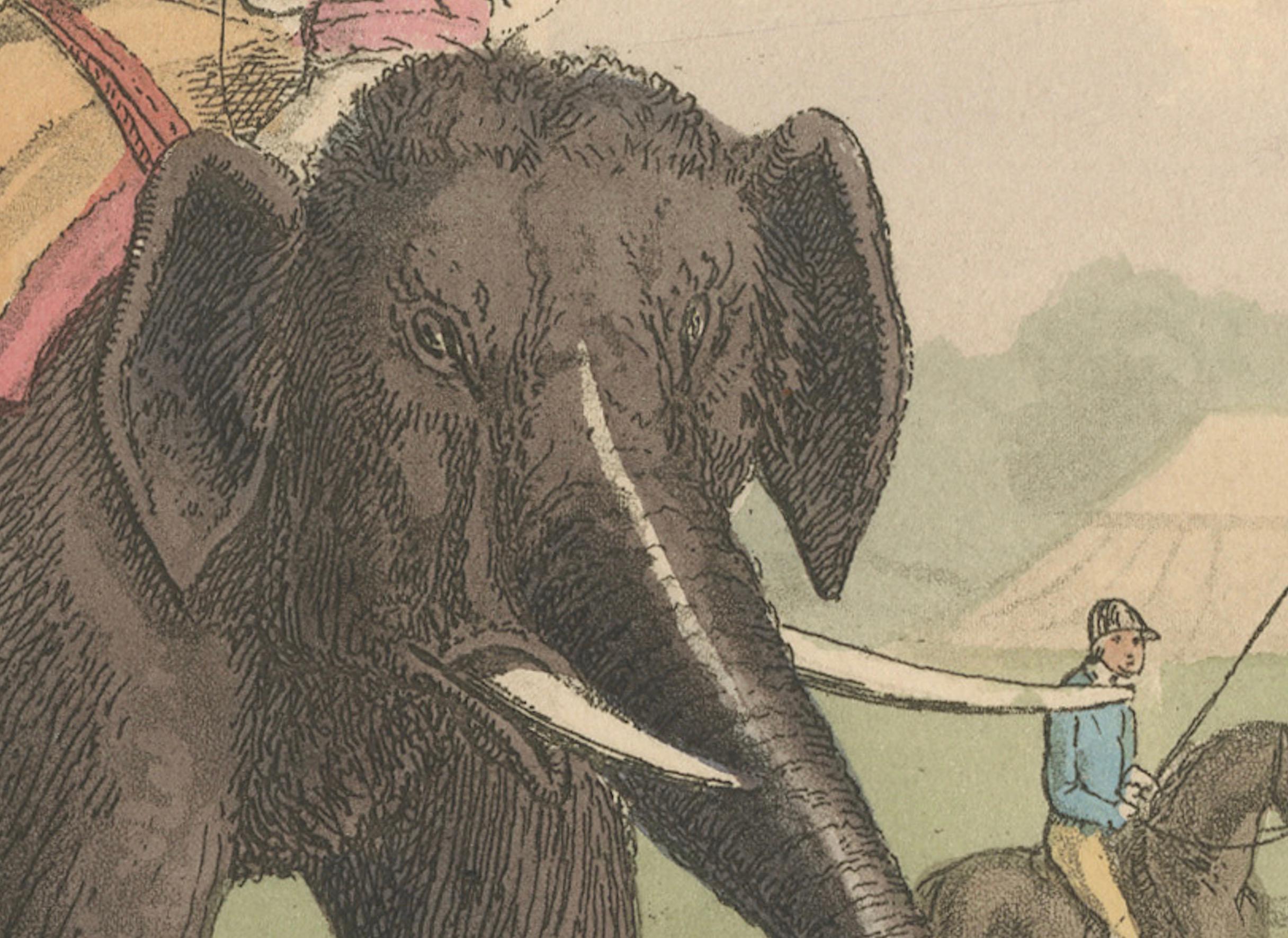 Foreign Field Sports: Hog Hunting In India Aquatinta von Dubourg & Howitt, 1813 im Angebot 1