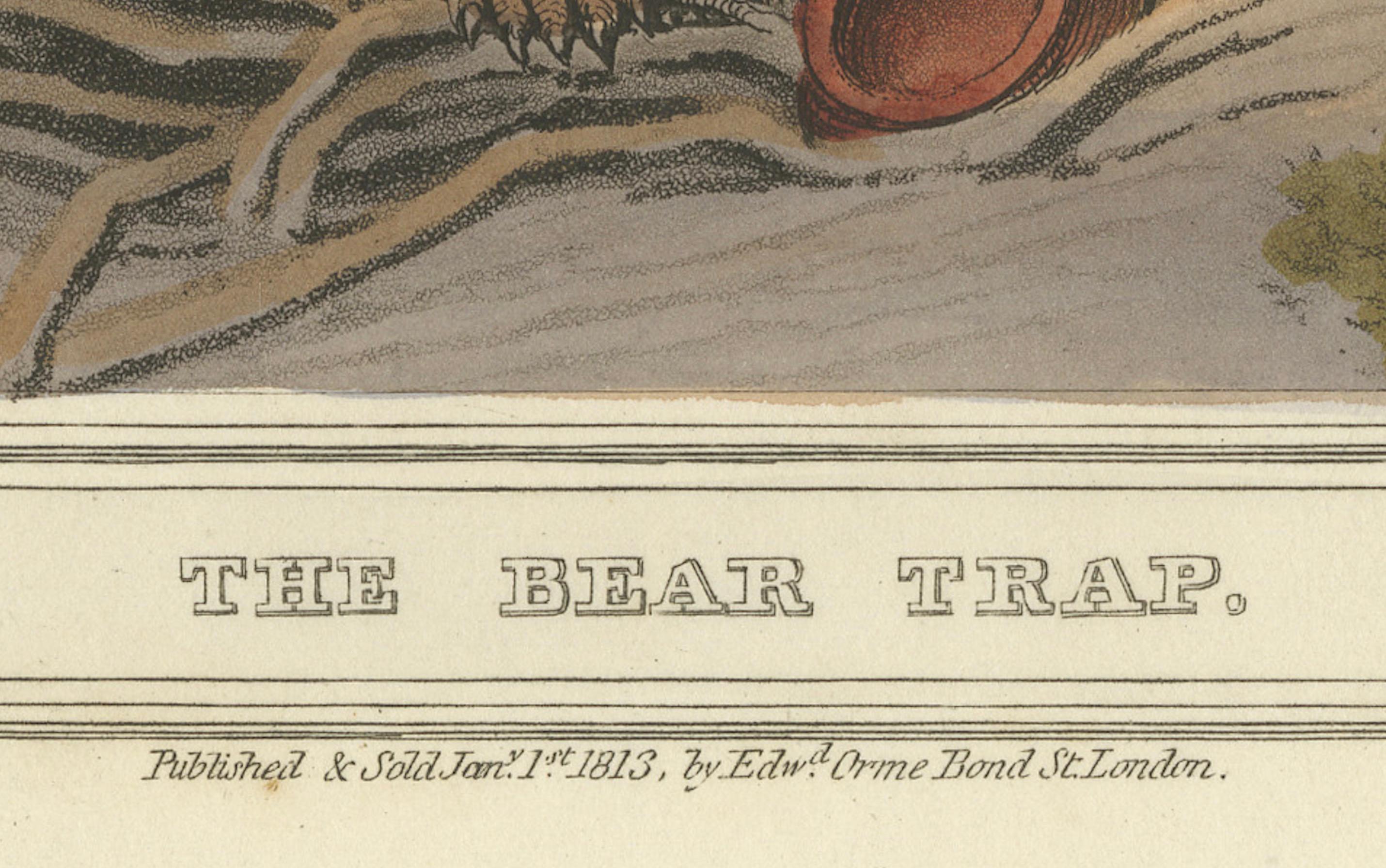 Sports étrangers : Aquatinte du triage des ours par Dubourg, Merke & Howitt, 1813 en vente 1