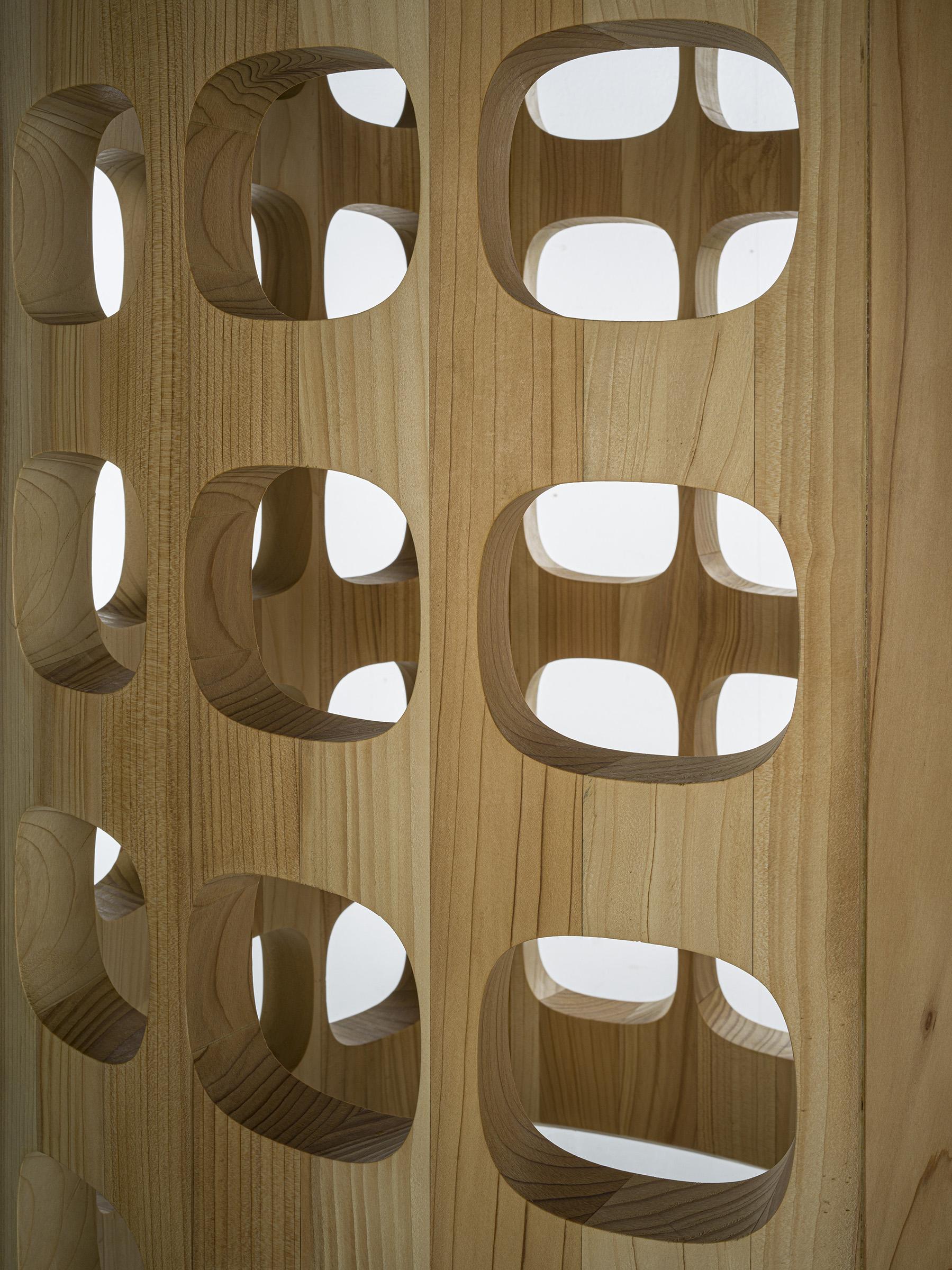 Contemporary Forella Solid Wood Floor Lamp, Designed by Michele de Lucchi, Made in Italy For Sale