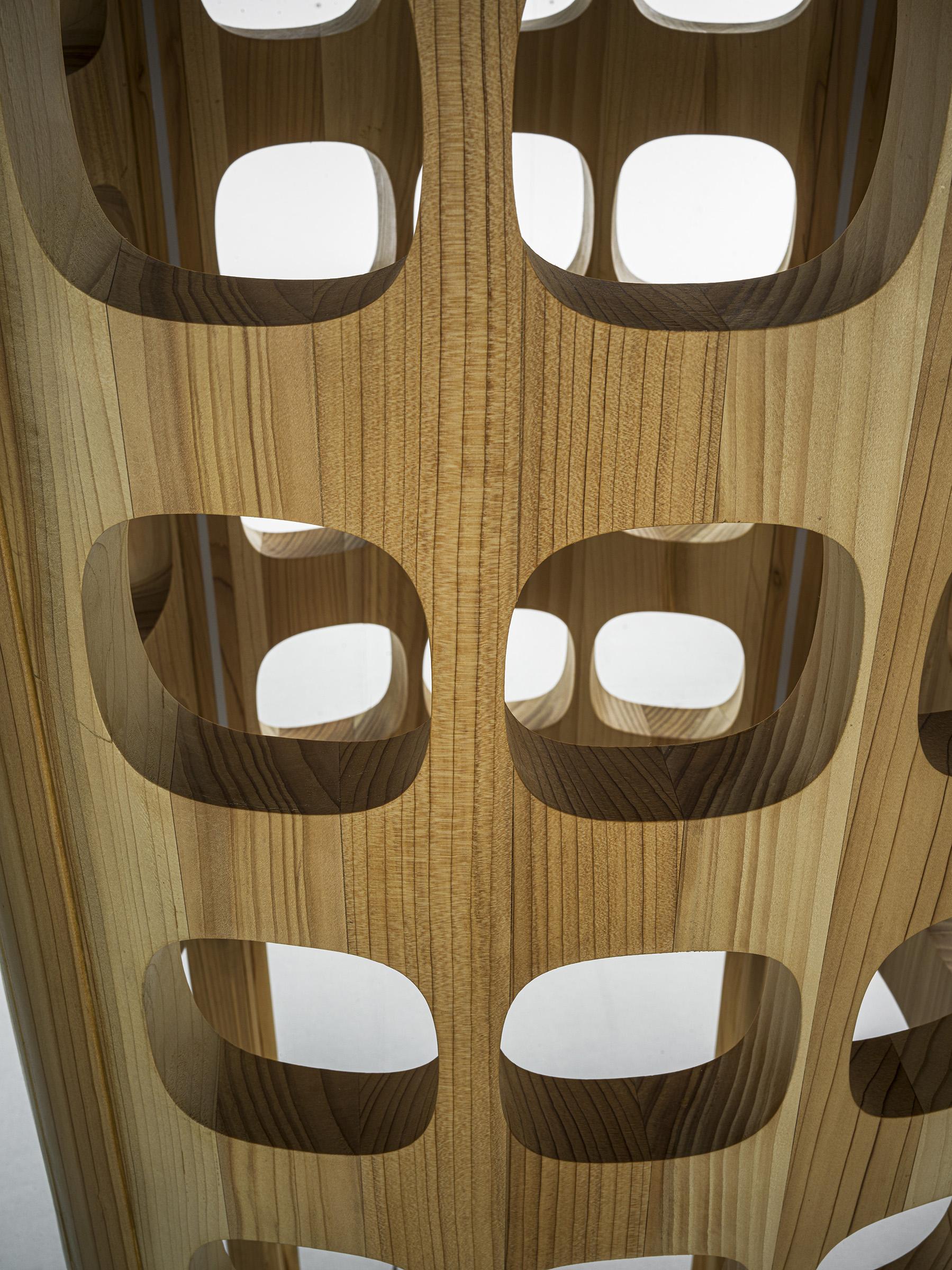 Forella Solid Wood Floor Lamp, Designed by Michele de Lucchi, Made in Italy For Sale 1