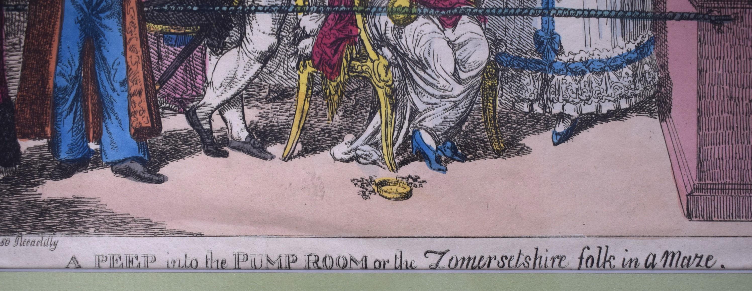 „A Peep Into The Pump Room Or The Zomersetshire Folk In A Maze“ 1818 im Angebot 1