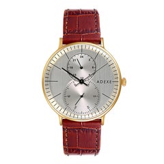 Foreseer - 41mm vintage brown quartz watch unisex
