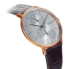 Foreseer - 41mm vintage grey & brown quartz watch gents