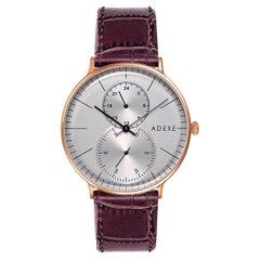 Foreseer - 41mm vintage grey & brown quartz watch gents