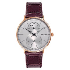 Foreseer - 41mm vintage orange brown quartz watch gents