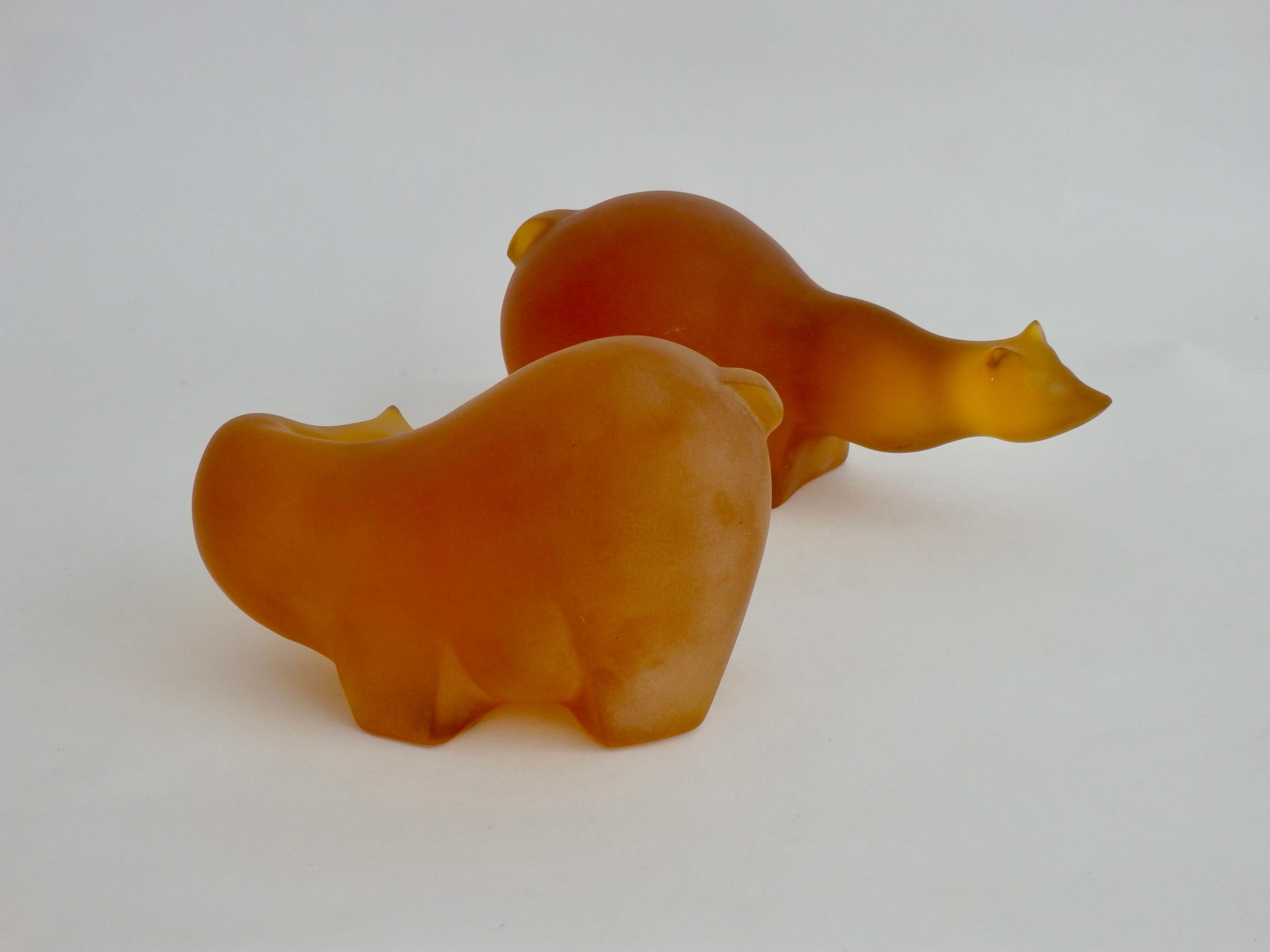 Foresight and Hindsight Pair of Resin Cast Polar Bears by Sascha Brastoff 1